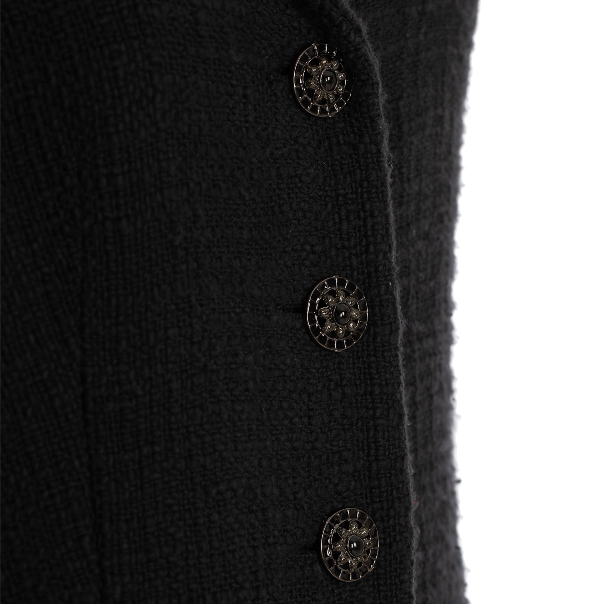 Chanel Black Tweed Blazer 42 FR