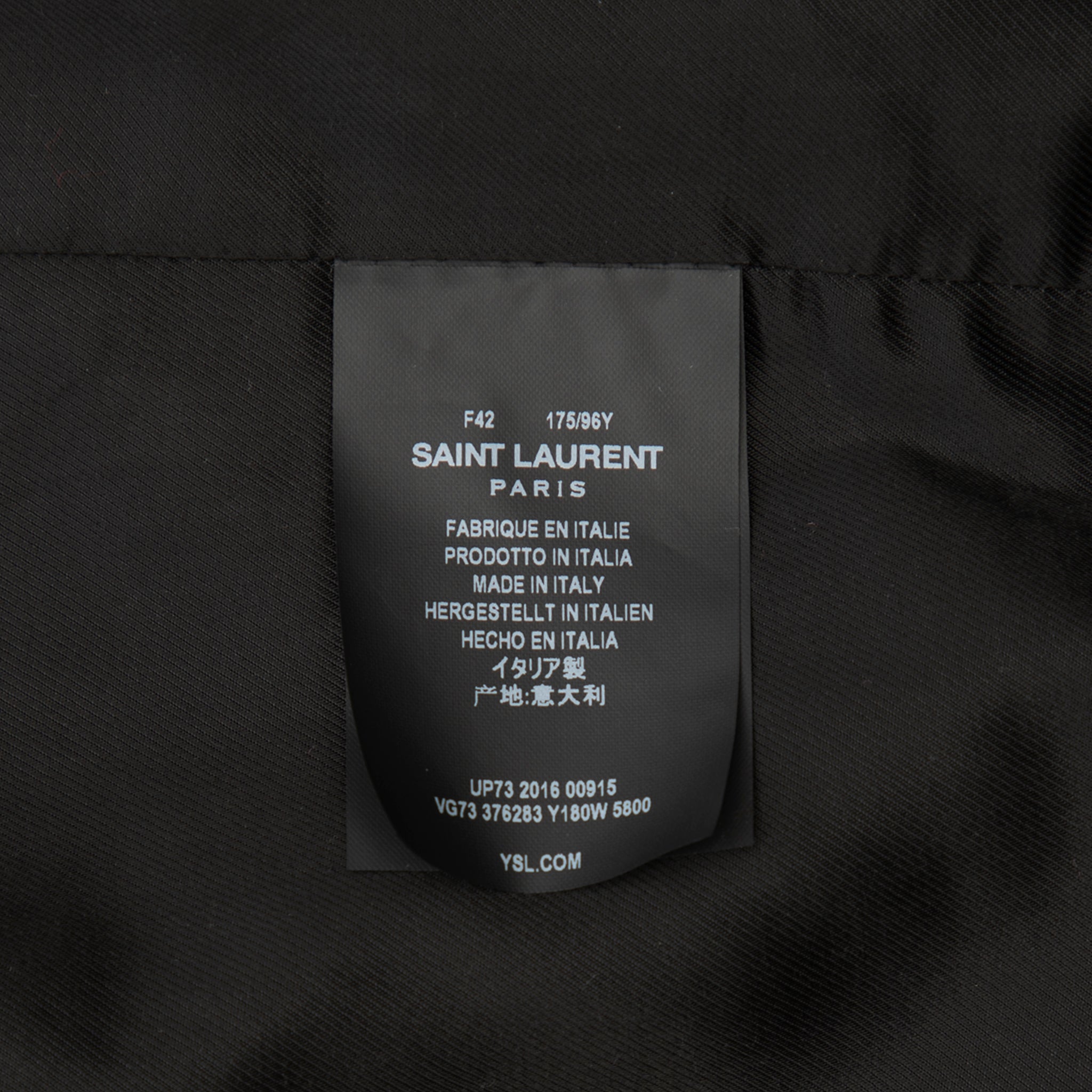 Yves Saint Laurent Pink Varsity Jacket 42 FR