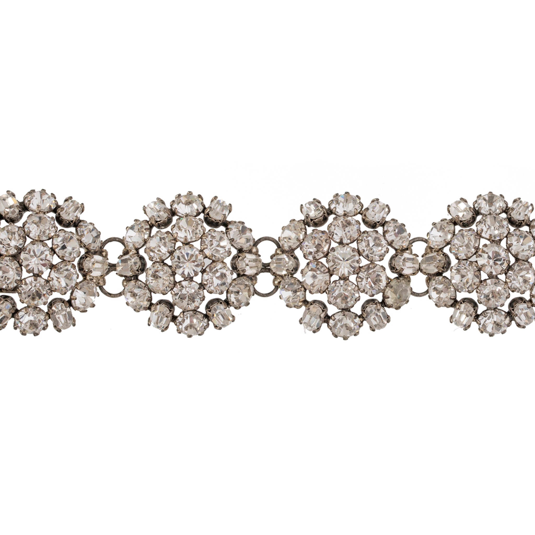 Balenciaga Edition Vintage Dome Crystal Rhinestone Cuff