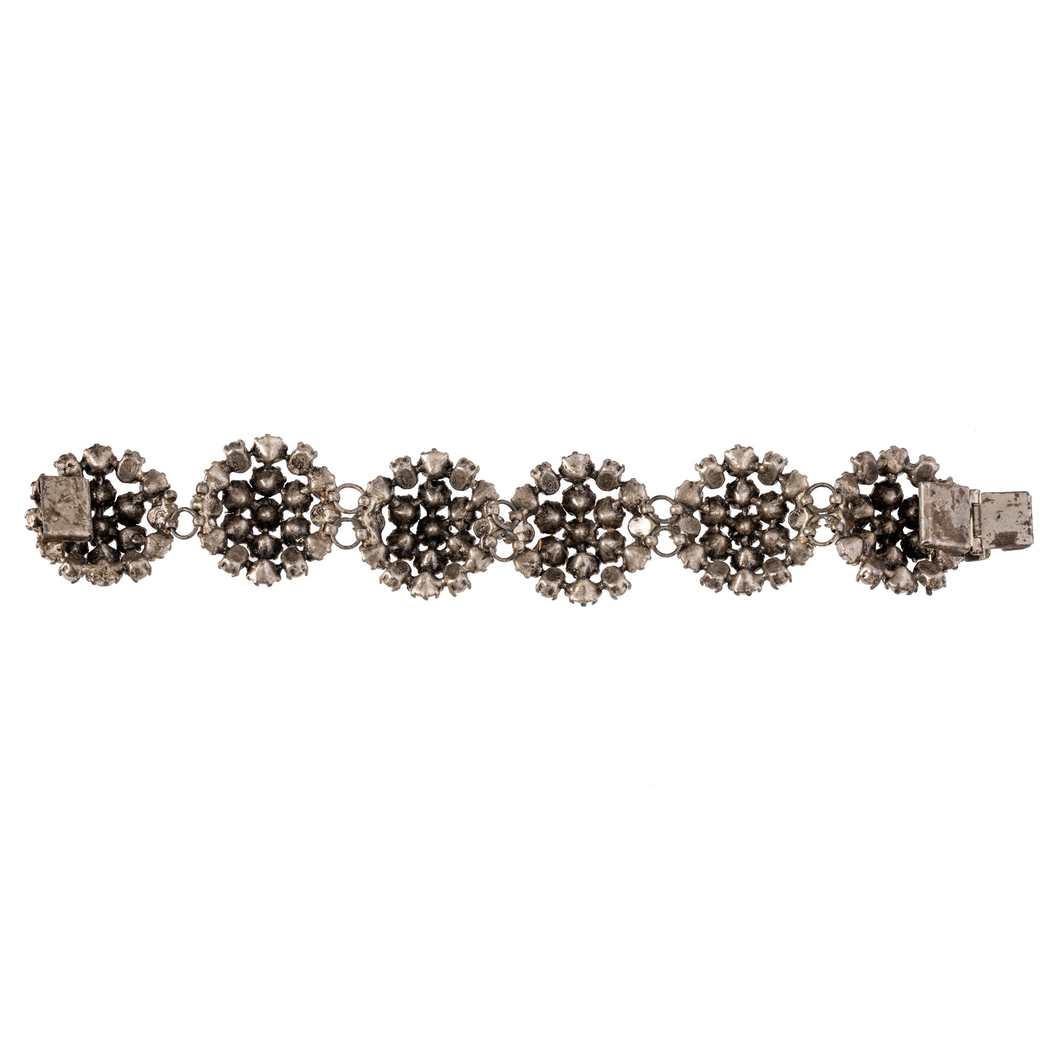 Balenciaga Edition Vintage Dome Crystal Rhinestone Cuff