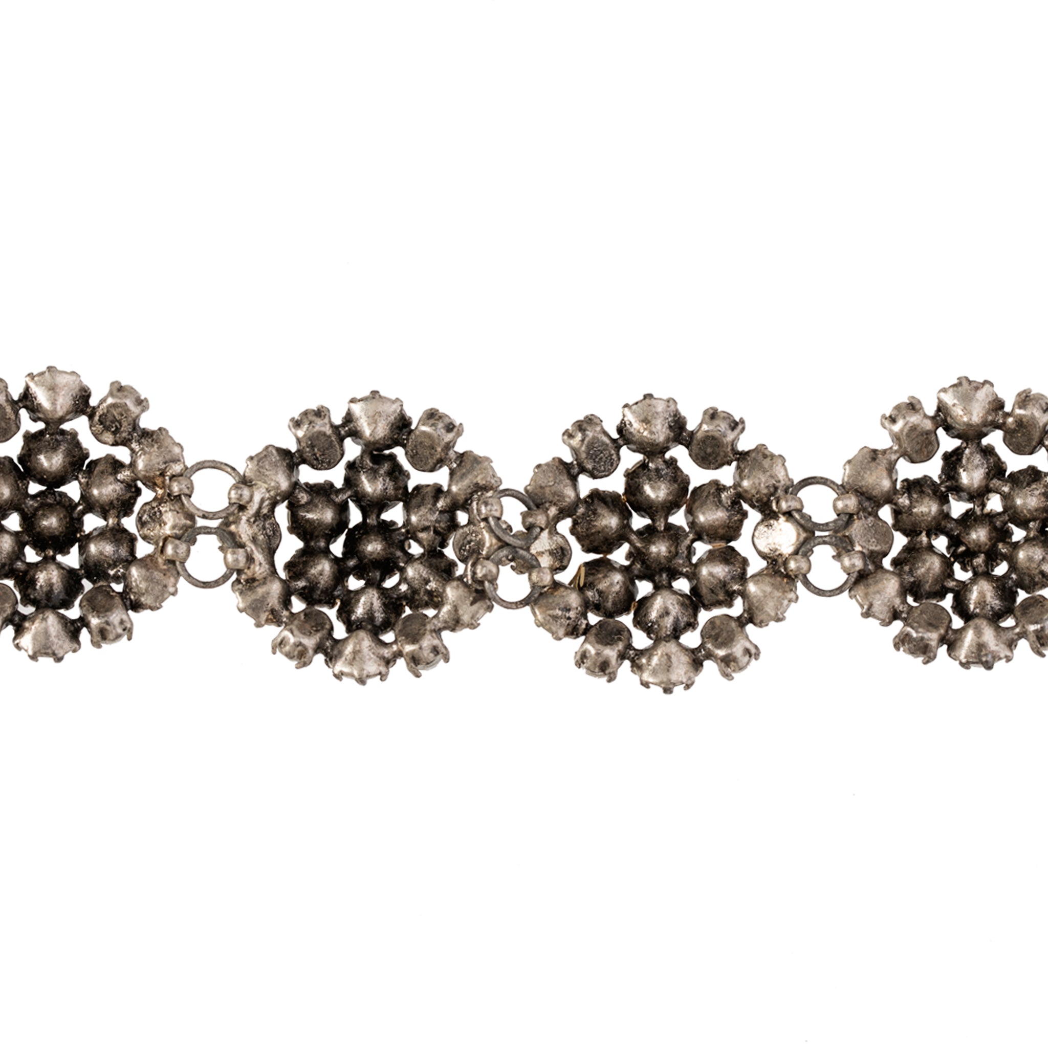 Balenciaga Edition Vintage Dome Crystal Rhinestone Cuff