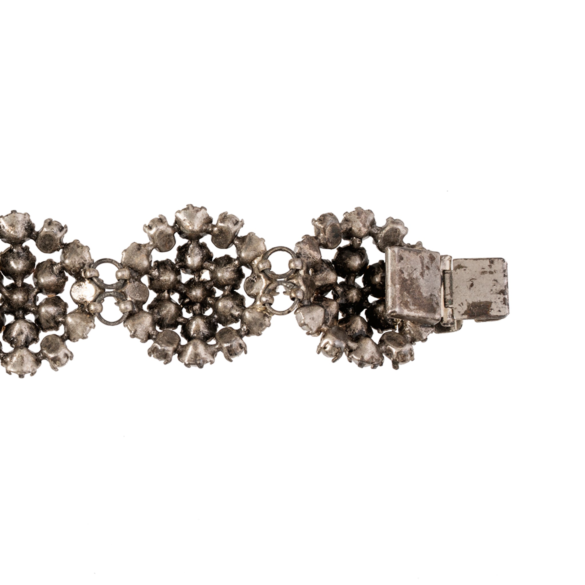 Balenciaga Edition Vintage Dome Crystal Rhinestone Cuff