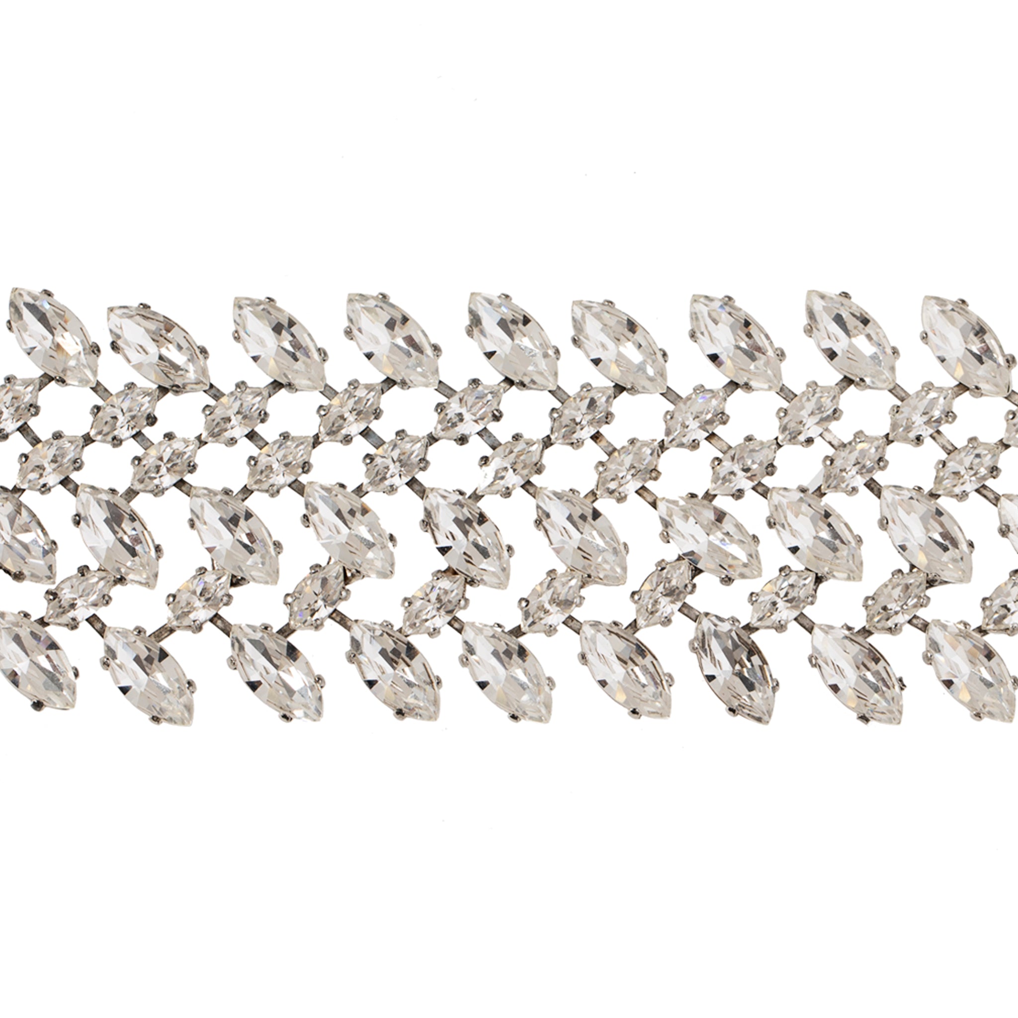 Balenciaga Edition Vintage Marquise Crystal Rhinestone Cuff