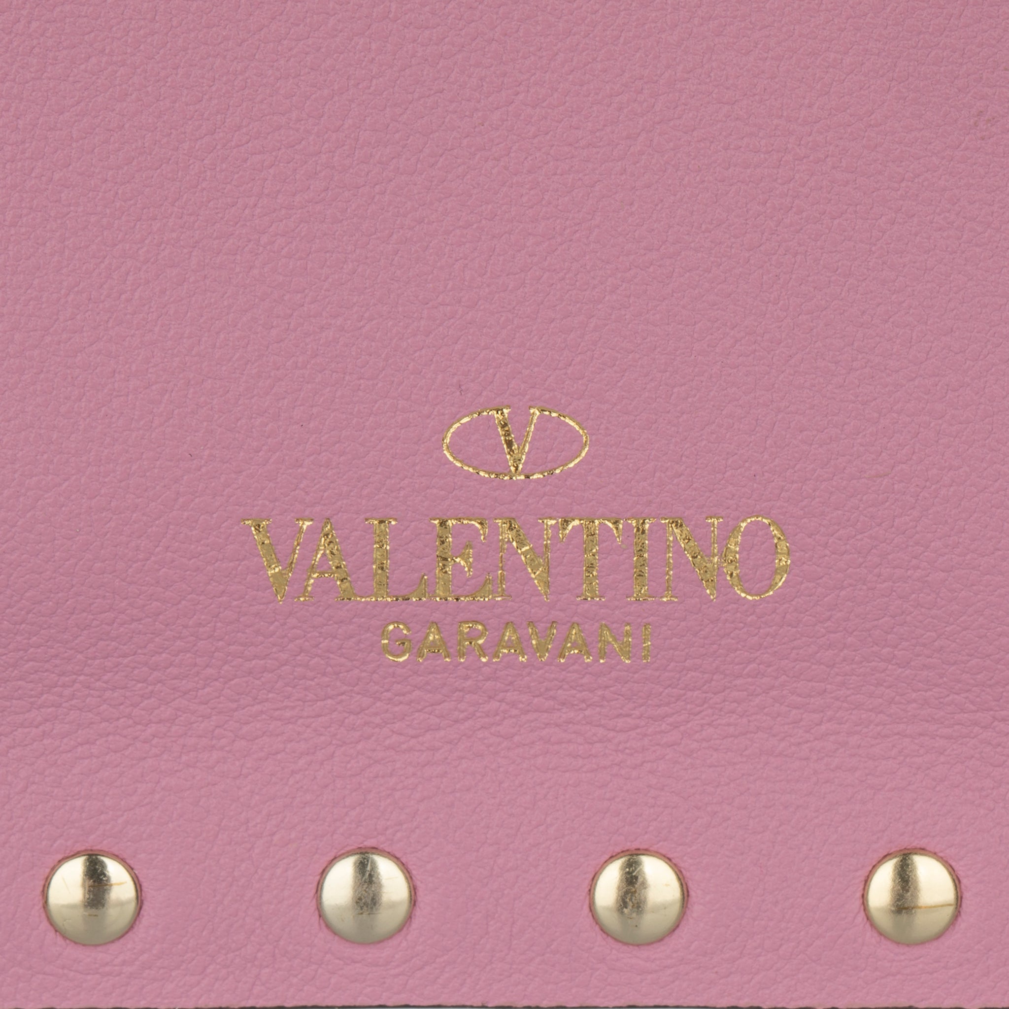 Valentino Mauve Rockstud Leather Pouch