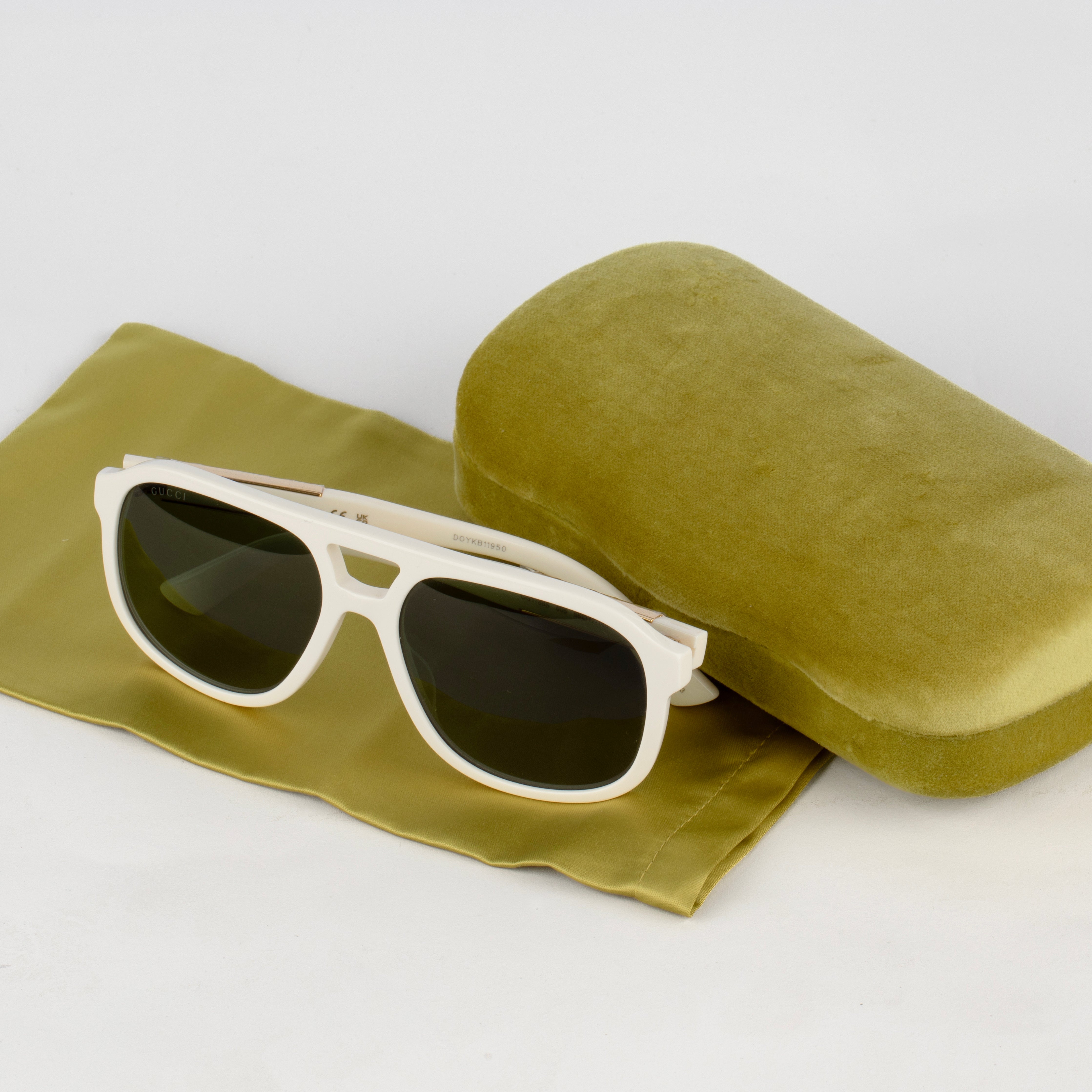 Gucci Aviator Sunglasses Ivory