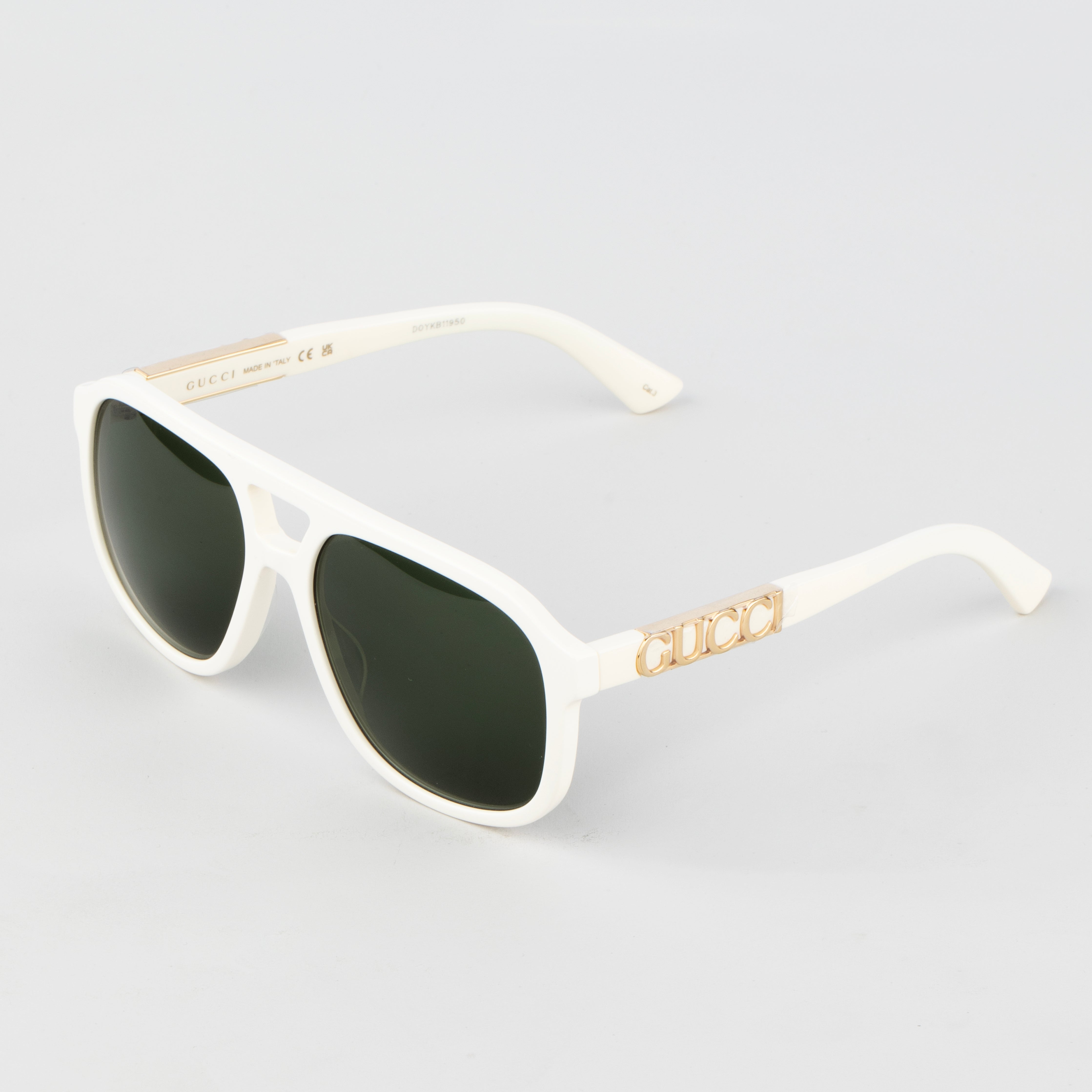 Gucci Aviator Sunglasses Ivory