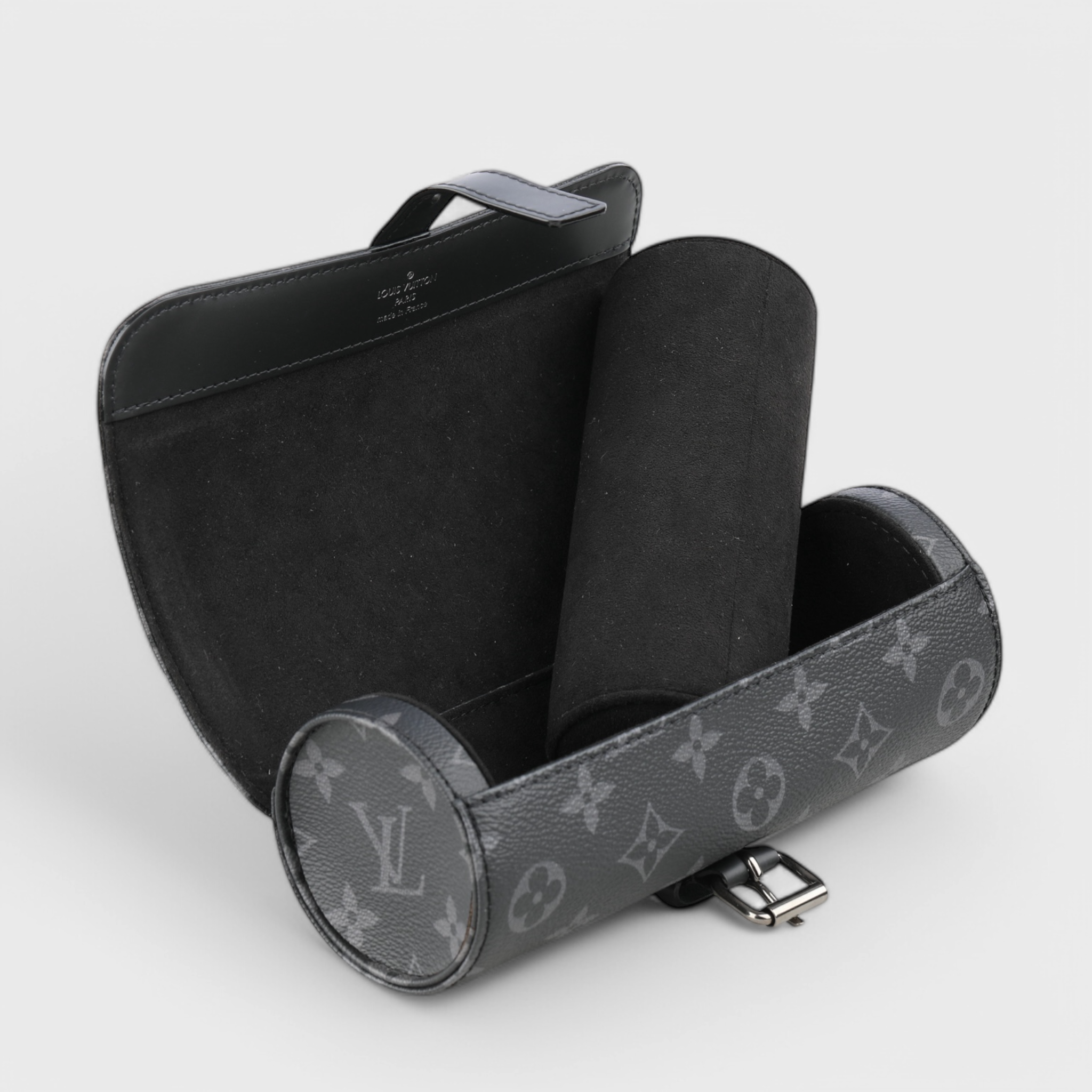 Louis Vuitton 3 Watch Case Monogram Eclipse