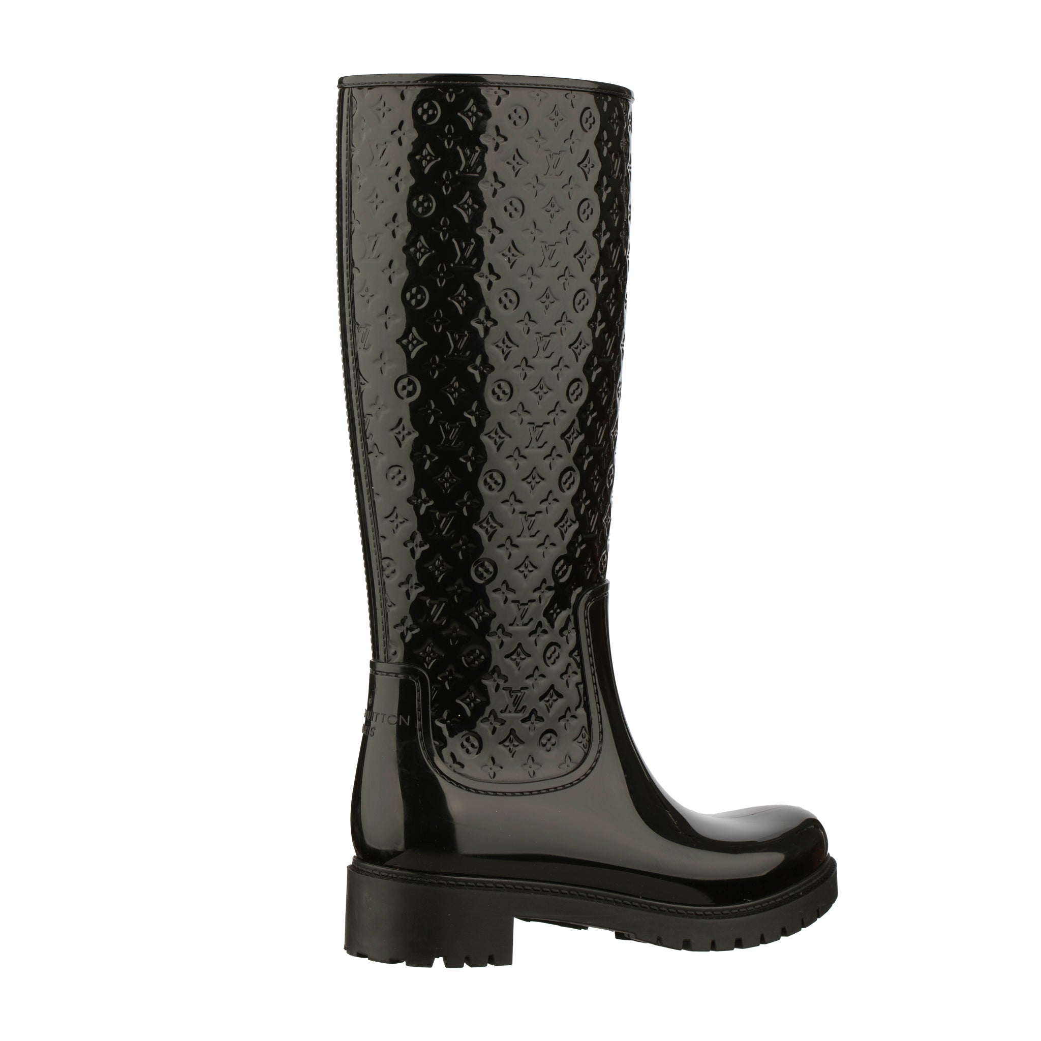 Louis Vuitton Black Rubber Rain Boots- Size | 37 FR