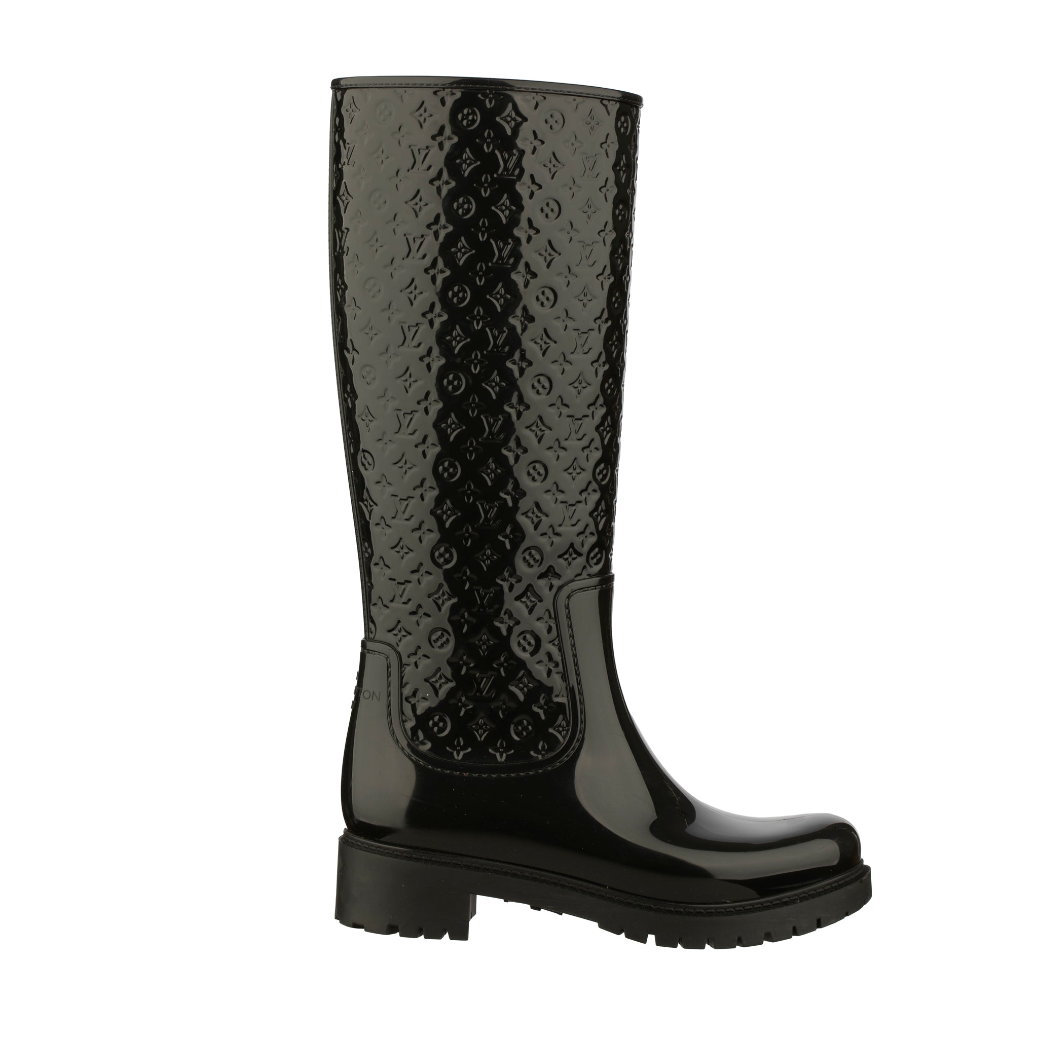 Louis Vuitton Black Rubber Rain Boots- Size | 37 FR