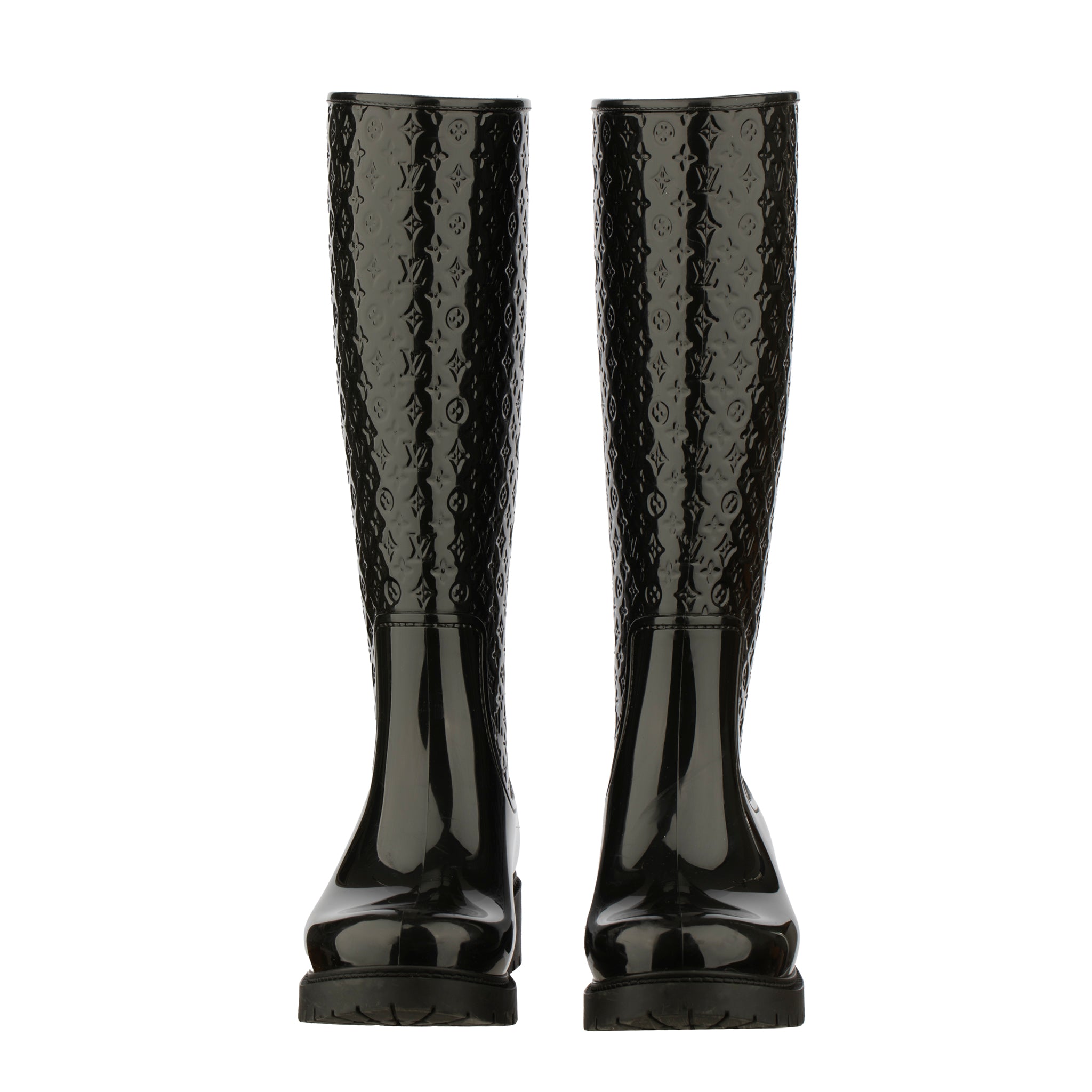 Louis Vuitton Black Rubber Rain Boots- Size | 37 FR