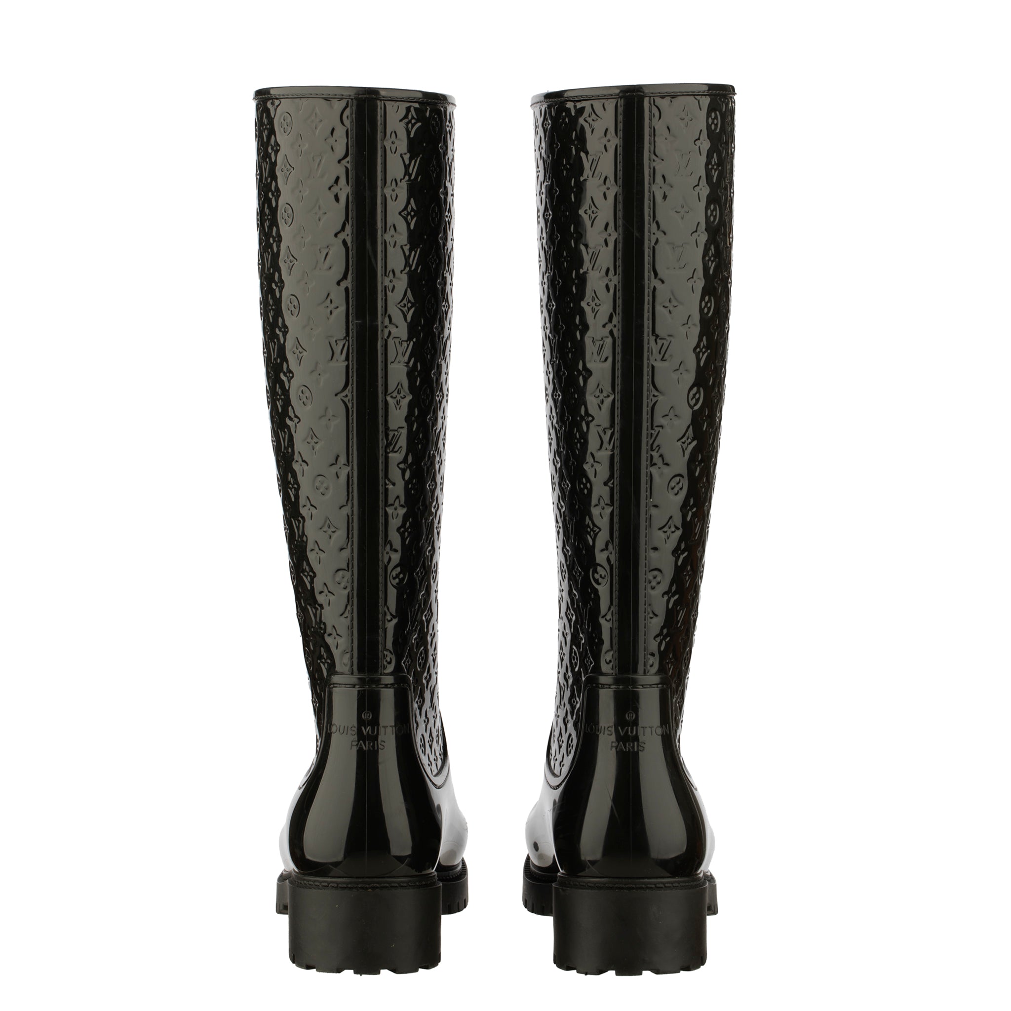 Louis Vuitton Black Rubber Rain Boots- Size | 37 FR