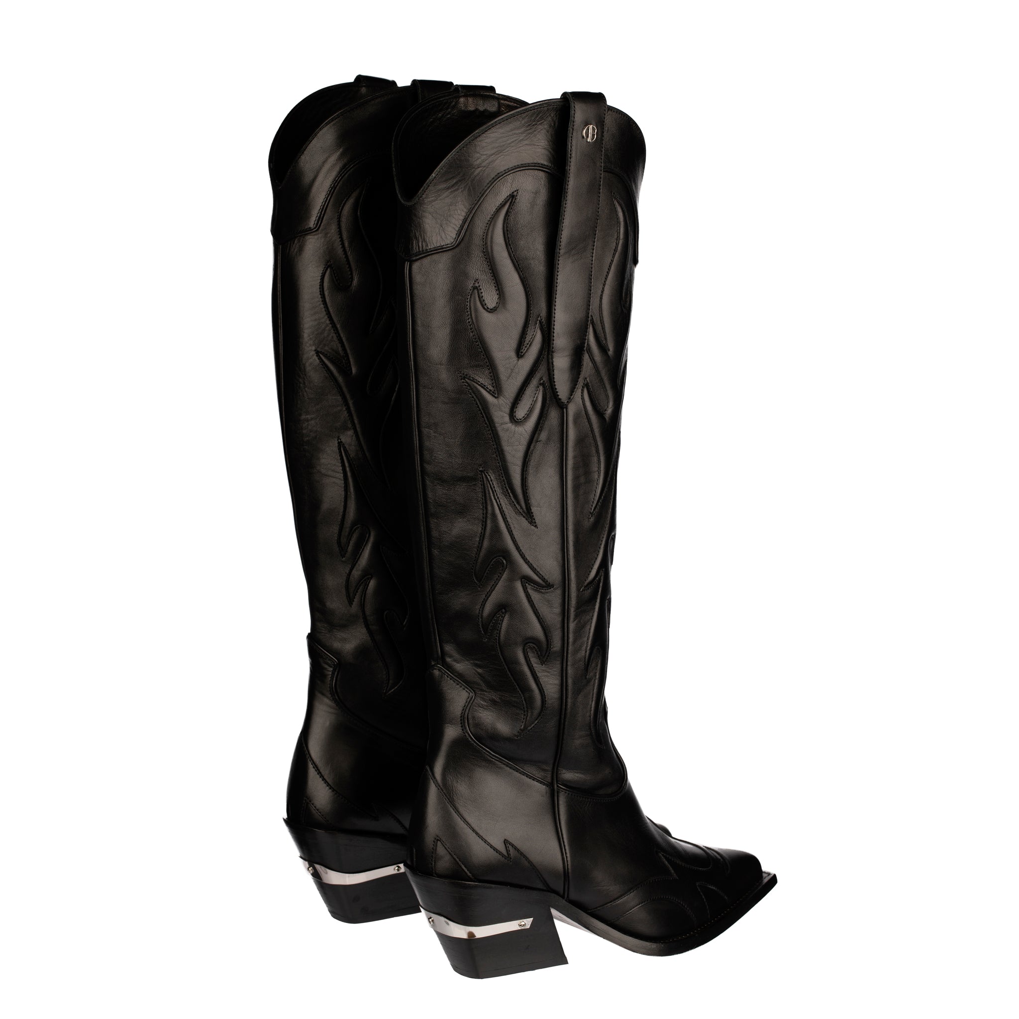Anine Bing Black Leather Dallas Cowboy Boots – Size | 37