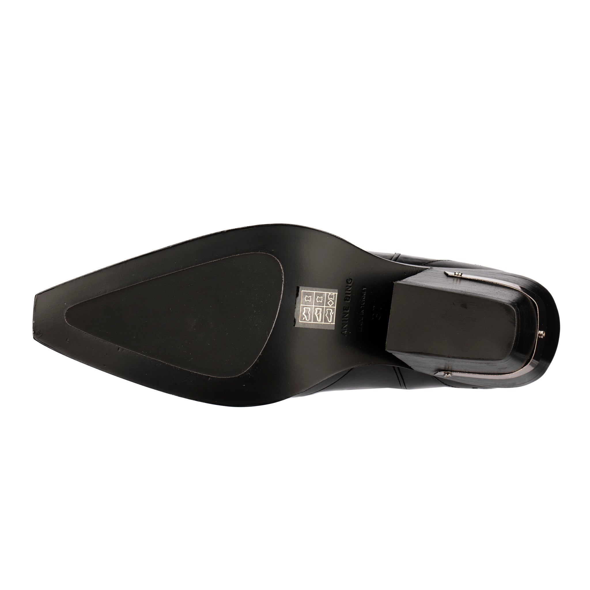 Anine Bing Black Leather Dallas Cowboy Boots – Size | 37