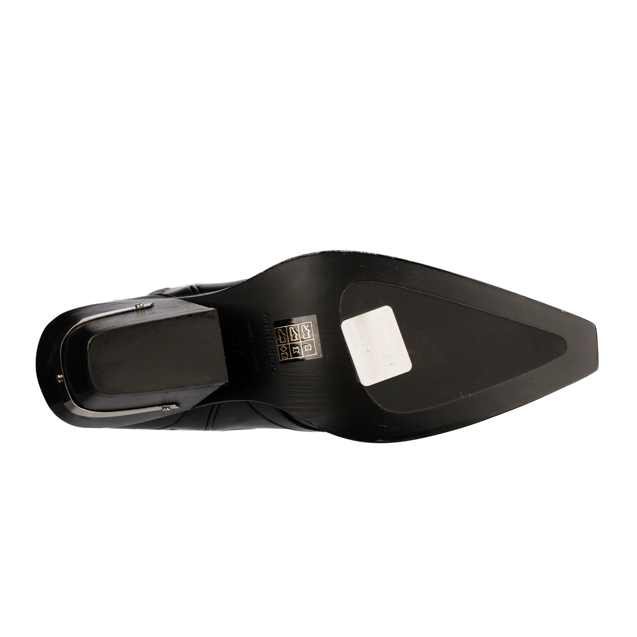 Anine Bing Black Leather Dallas Cowboy Boots – Size | 37