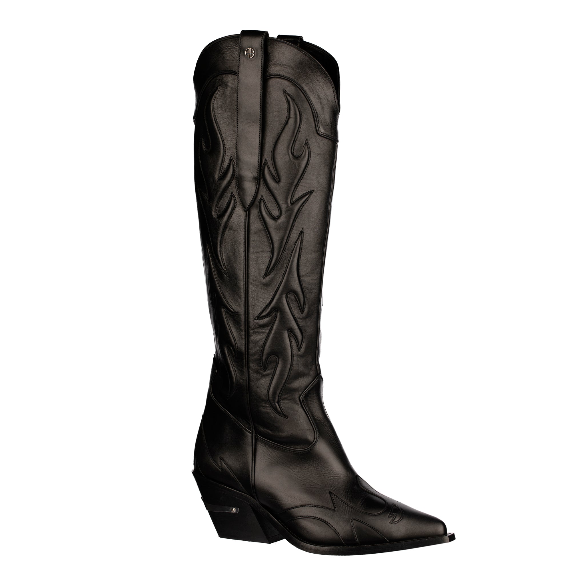 Anine Bing Black Leather Dallas Cowboy Boots – Size | 37
