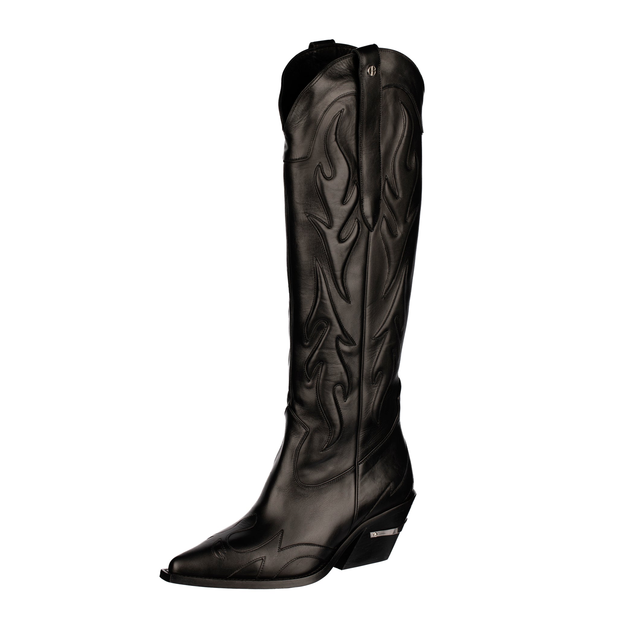 Anine Bing Black Leather Dallas Cowboy Boots – Size | 37