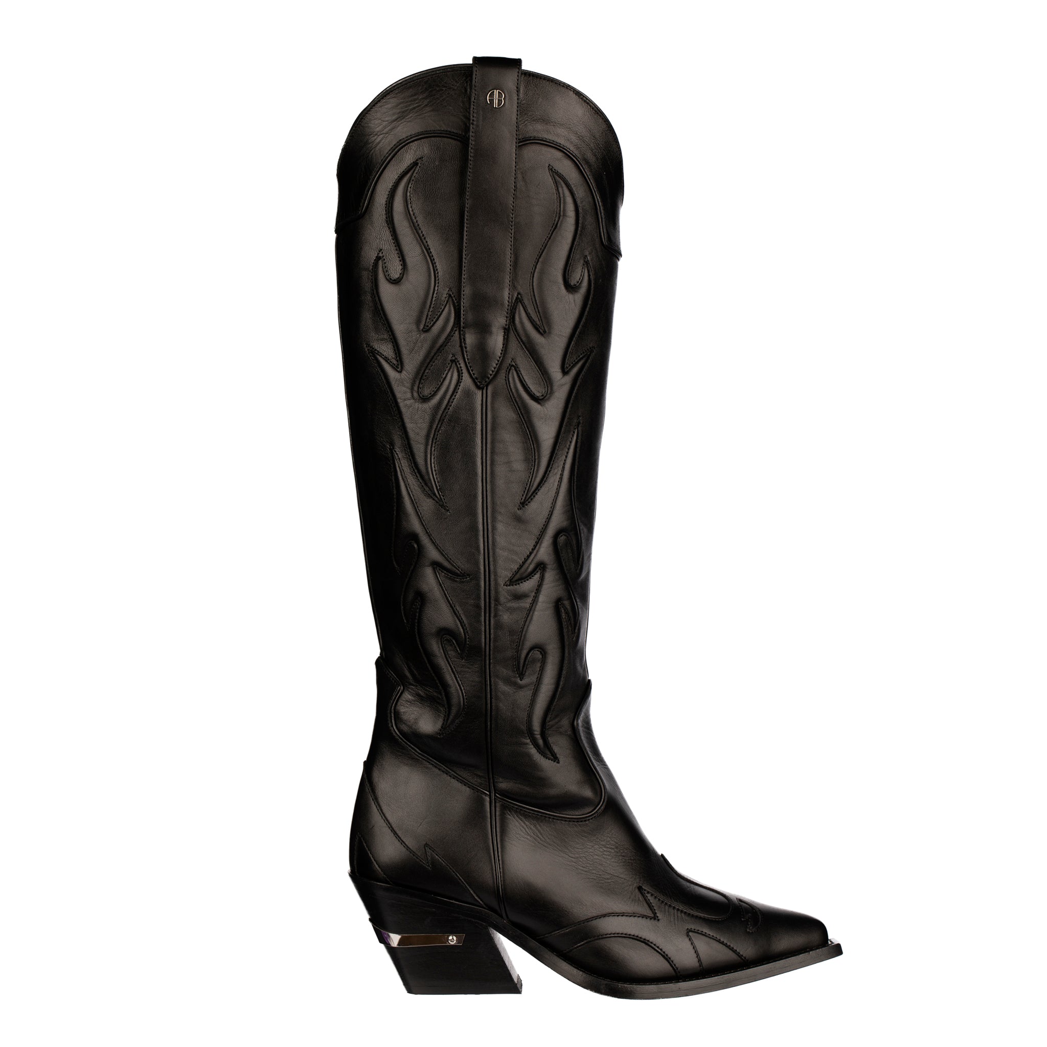 Anine Bing Black Leather Dallas Cowboy Boots – Size | 37