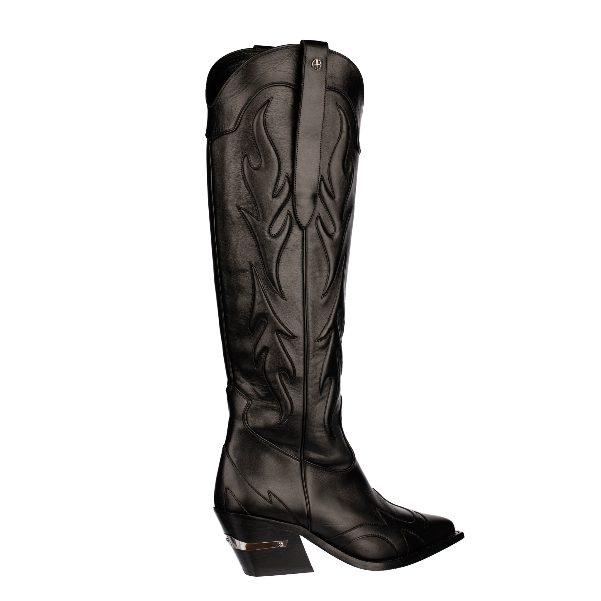 Anine Bing Black Leather Dallas Cowboy Boots – Size | 37