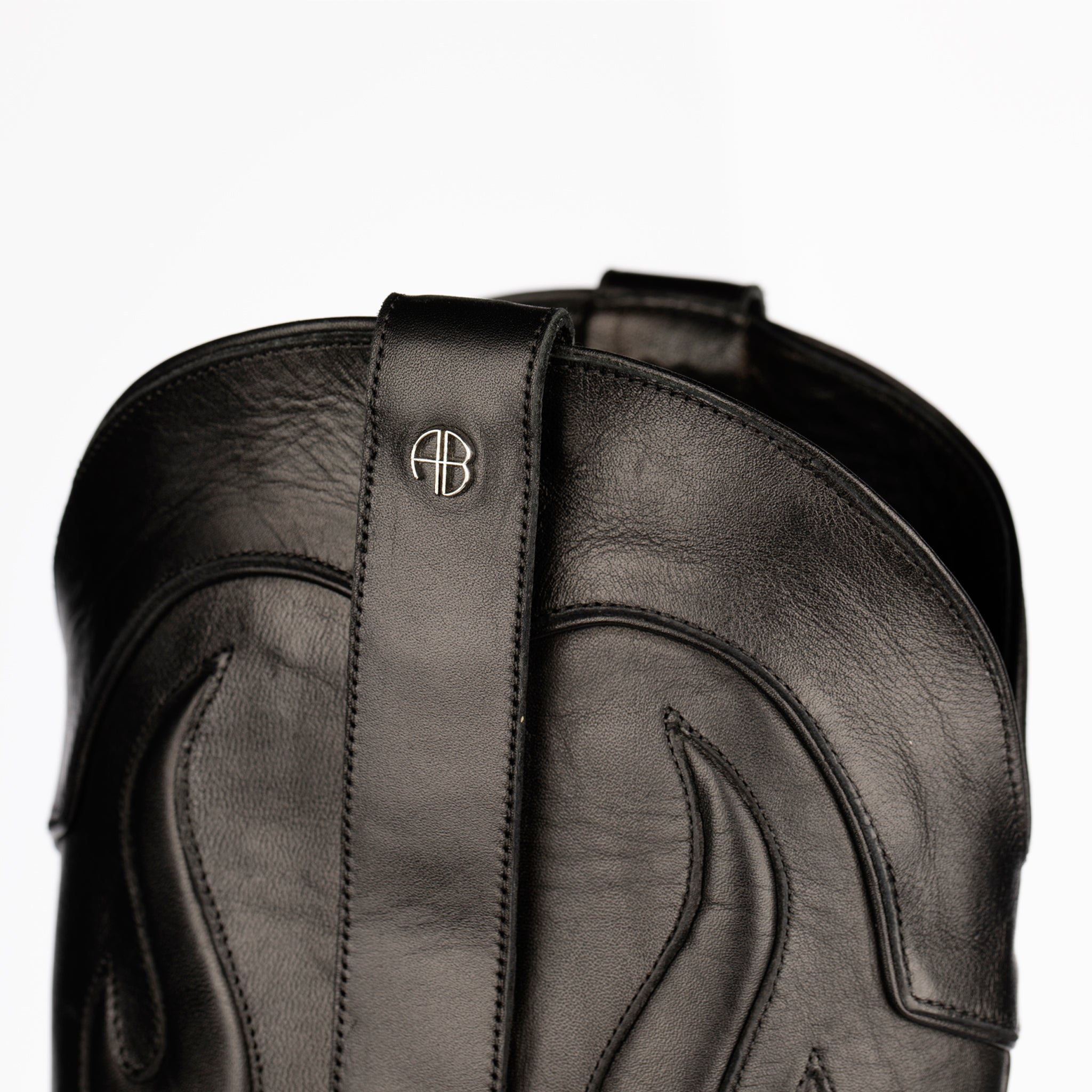 Anine Bing Black Leather Dallas Cowboy Boots – Size | 37