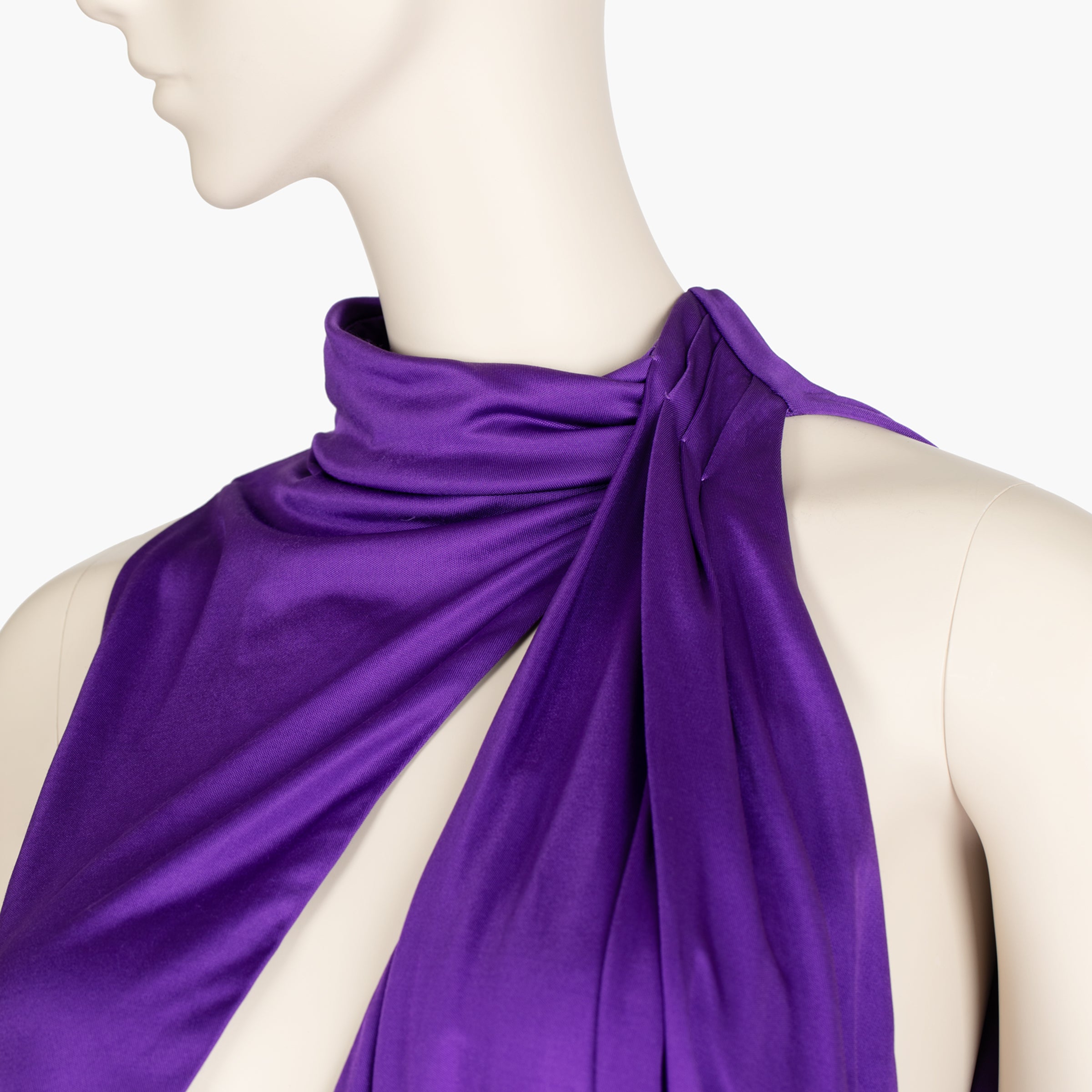 Versace Purple Draped Cut-Out Top - Size 40 IT