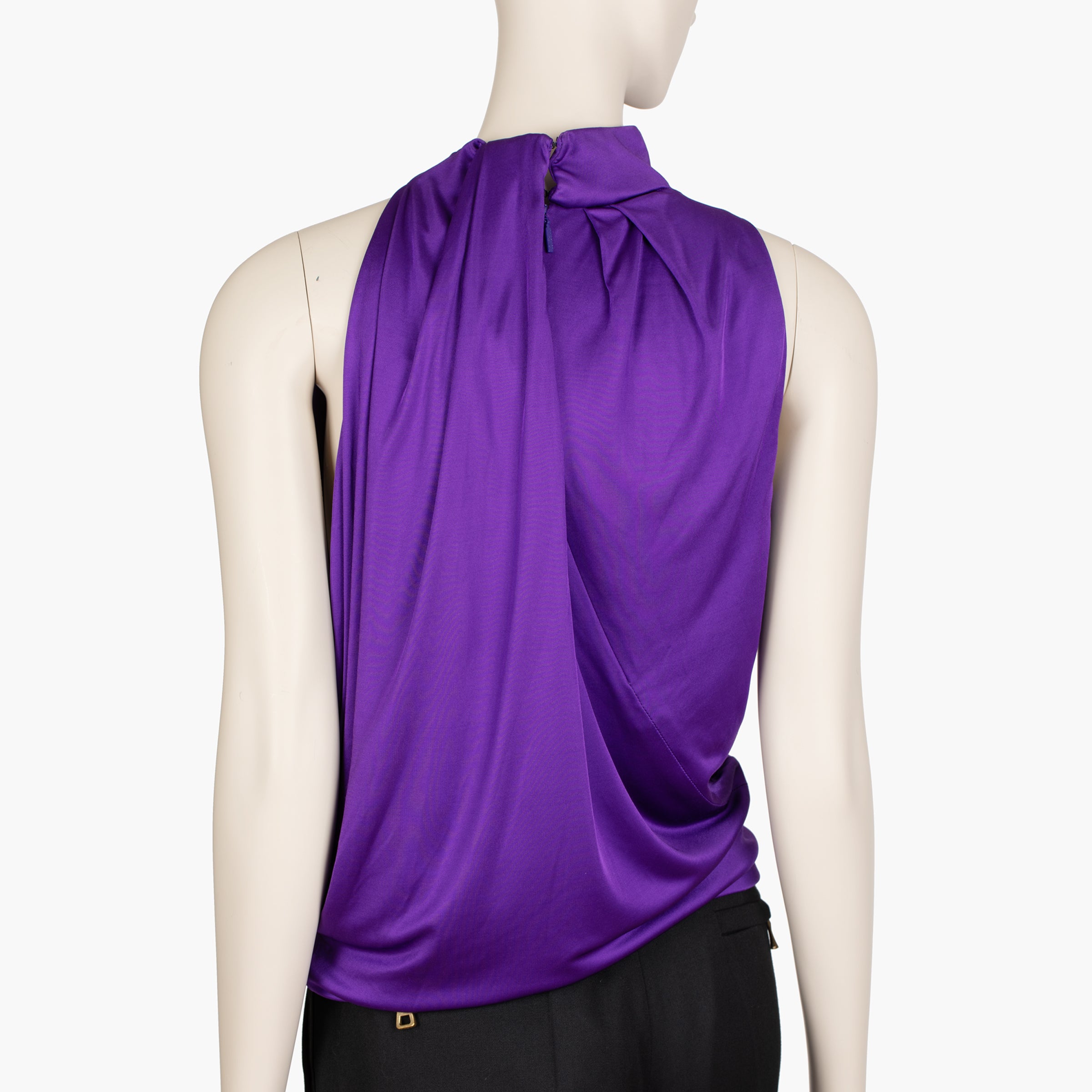 Versace Purple Draped Cut-Out Top - Size 40 IT