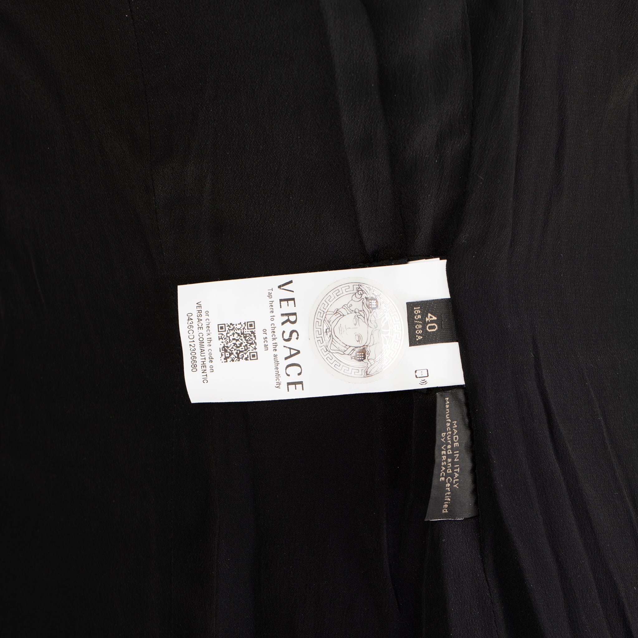 Versace Tweed Mini Dress with Leather Studded Pockets – Size 40 IT