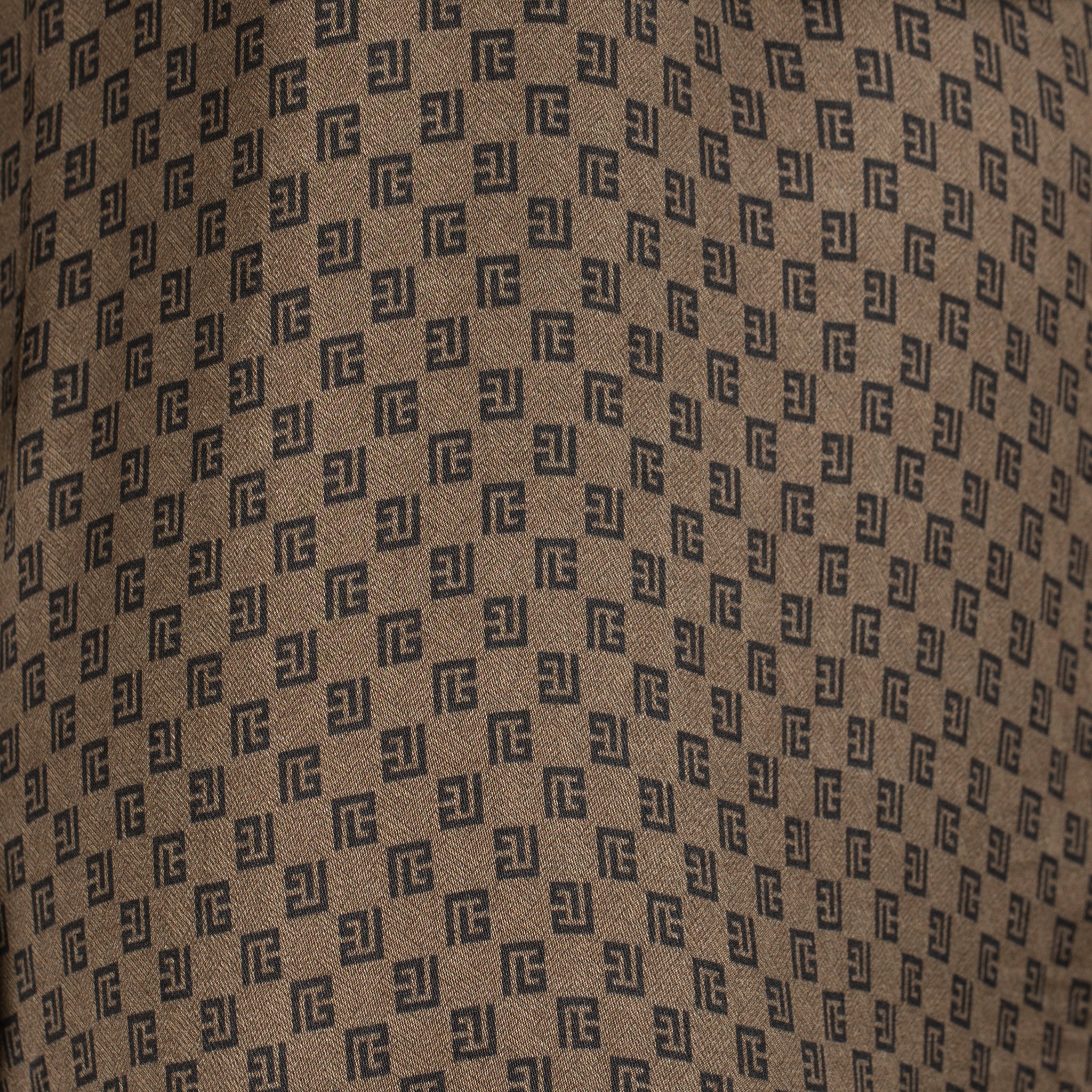 Balmain Brown & Black Monogram Bow Detail Mini Dress - Size 36 FR