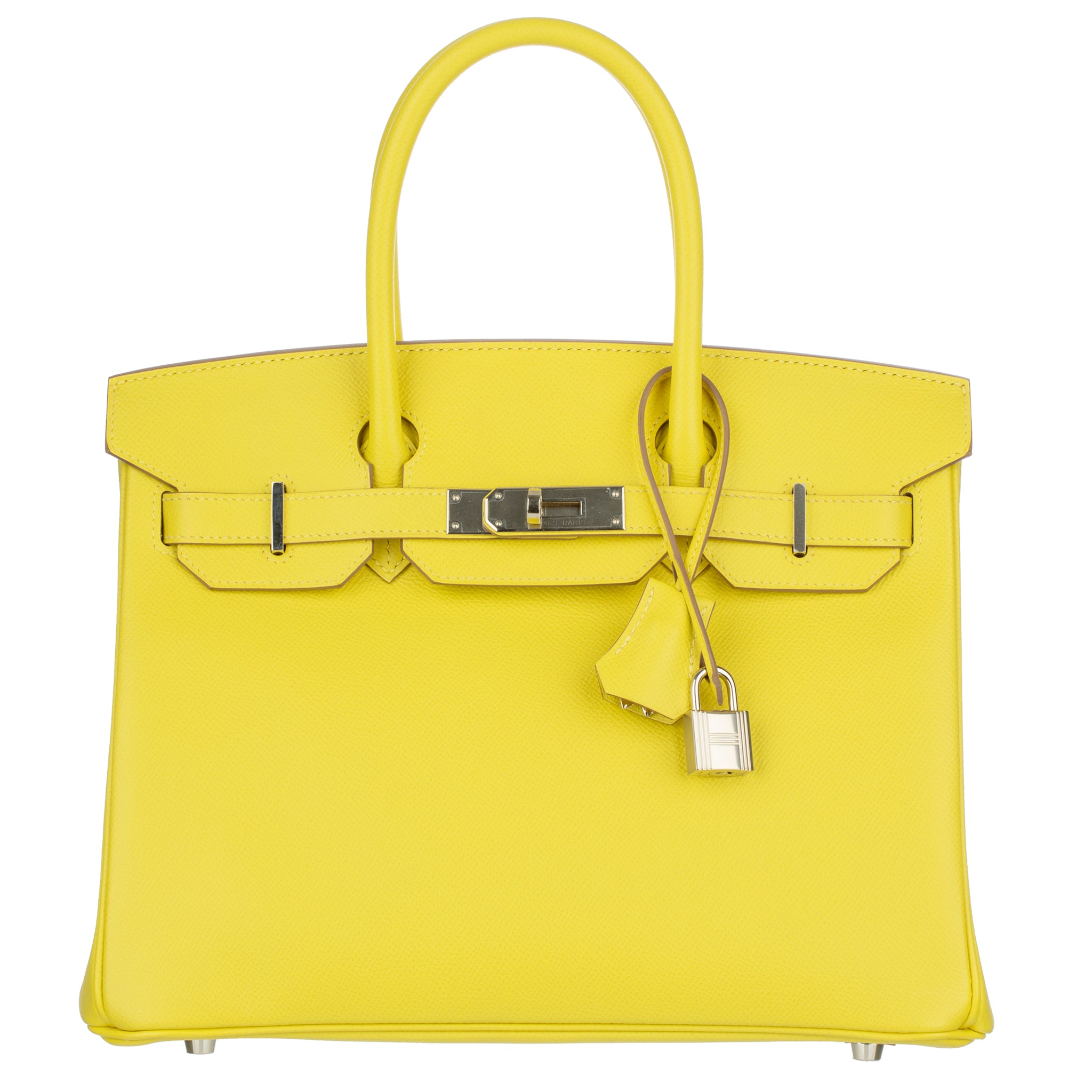 Hermes Birkin 30cm Lime Epsom Leather Palladium Hardware
