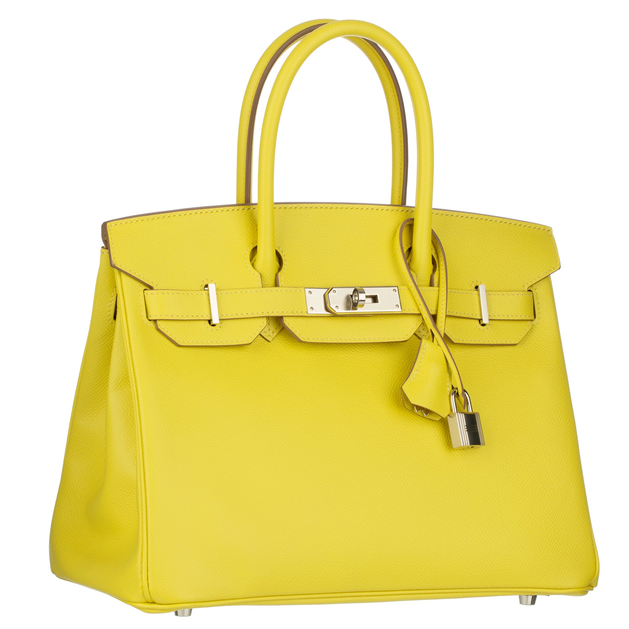 Hermes Birkin 30cm Lime Epsom Leather Palladium Hardware