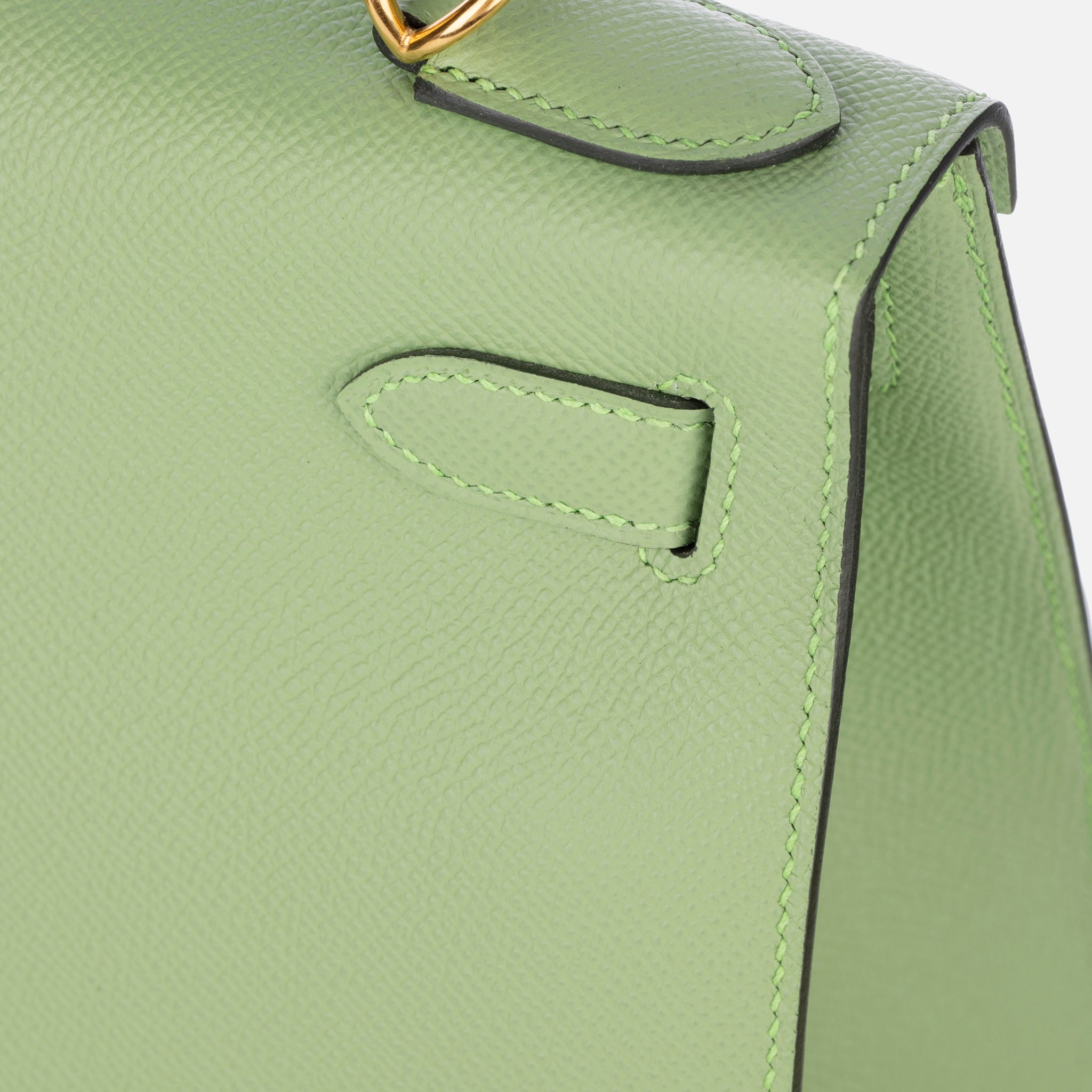 Hermes Kelly 28cm Vert Criquet Epsom Leather Gold Hardware