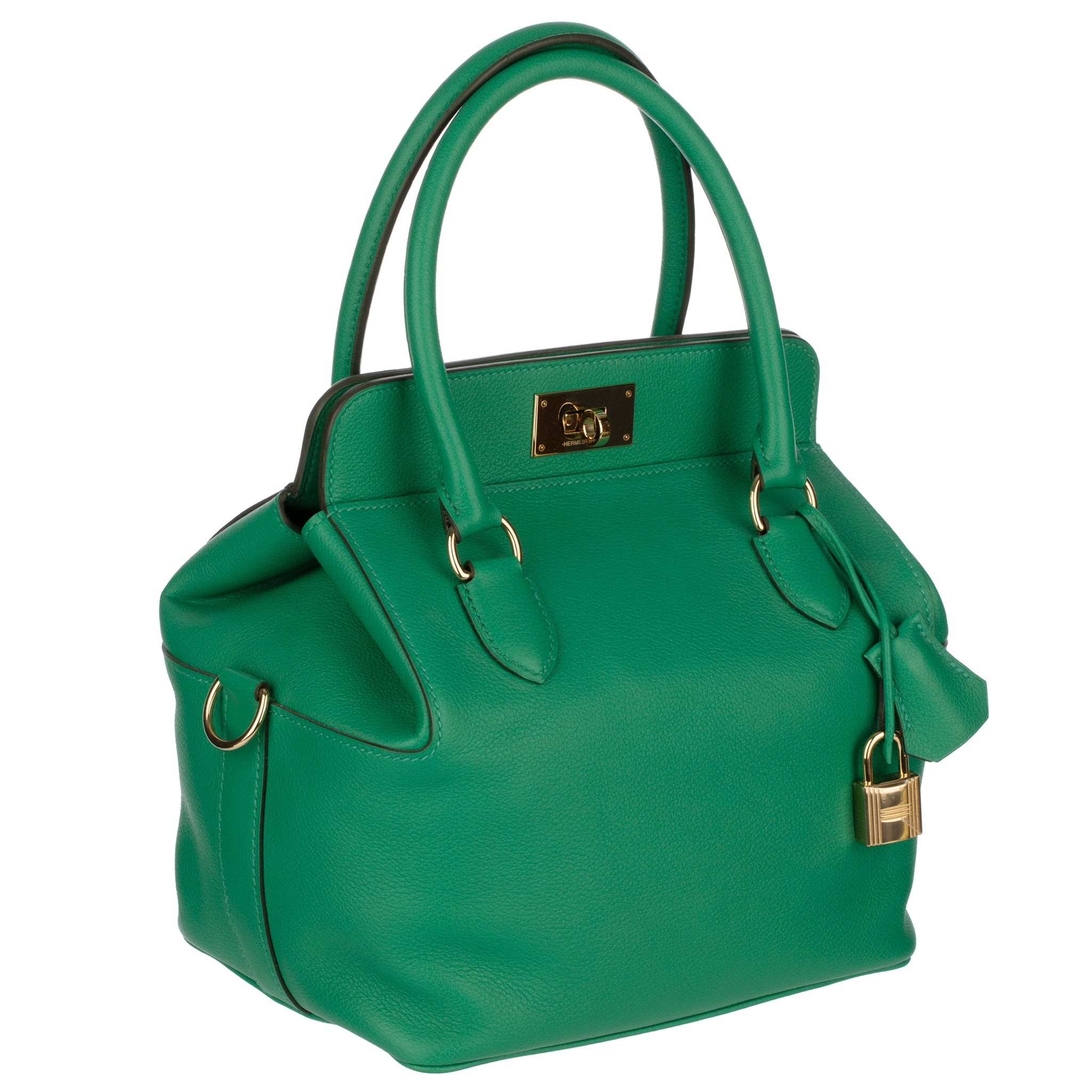 Hermes Toolbox 20 Vert Vertigo Evercolour Leather Permabrass Hardware