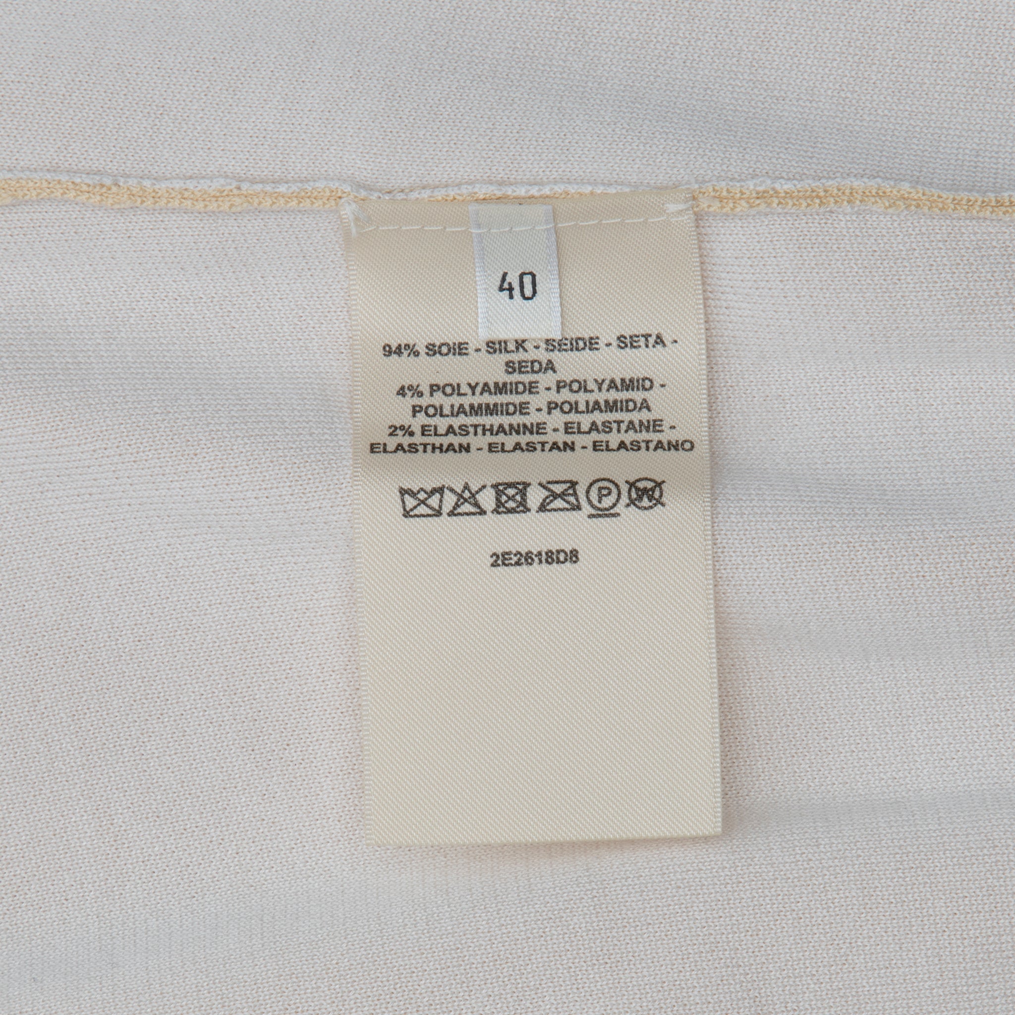 Hermes Knit Sweater "Grand Tralala" Ivory & Beige Print 40 FR