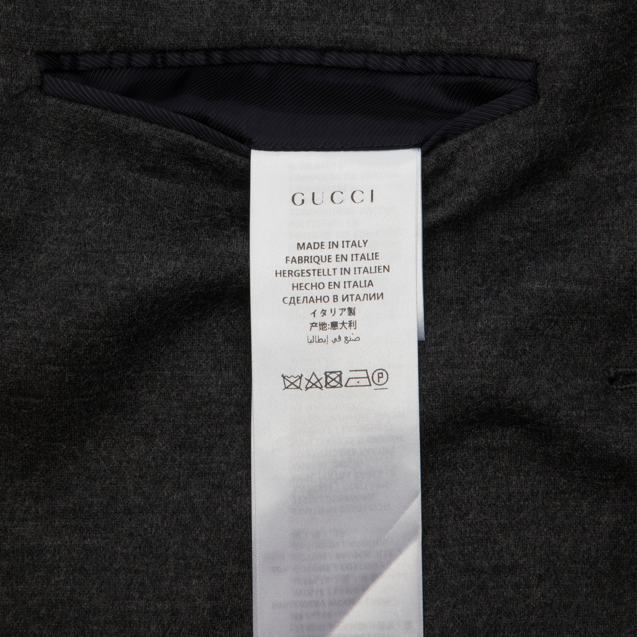 Gucci Mens Grey Blazer With Floral Embroidery 48 IT