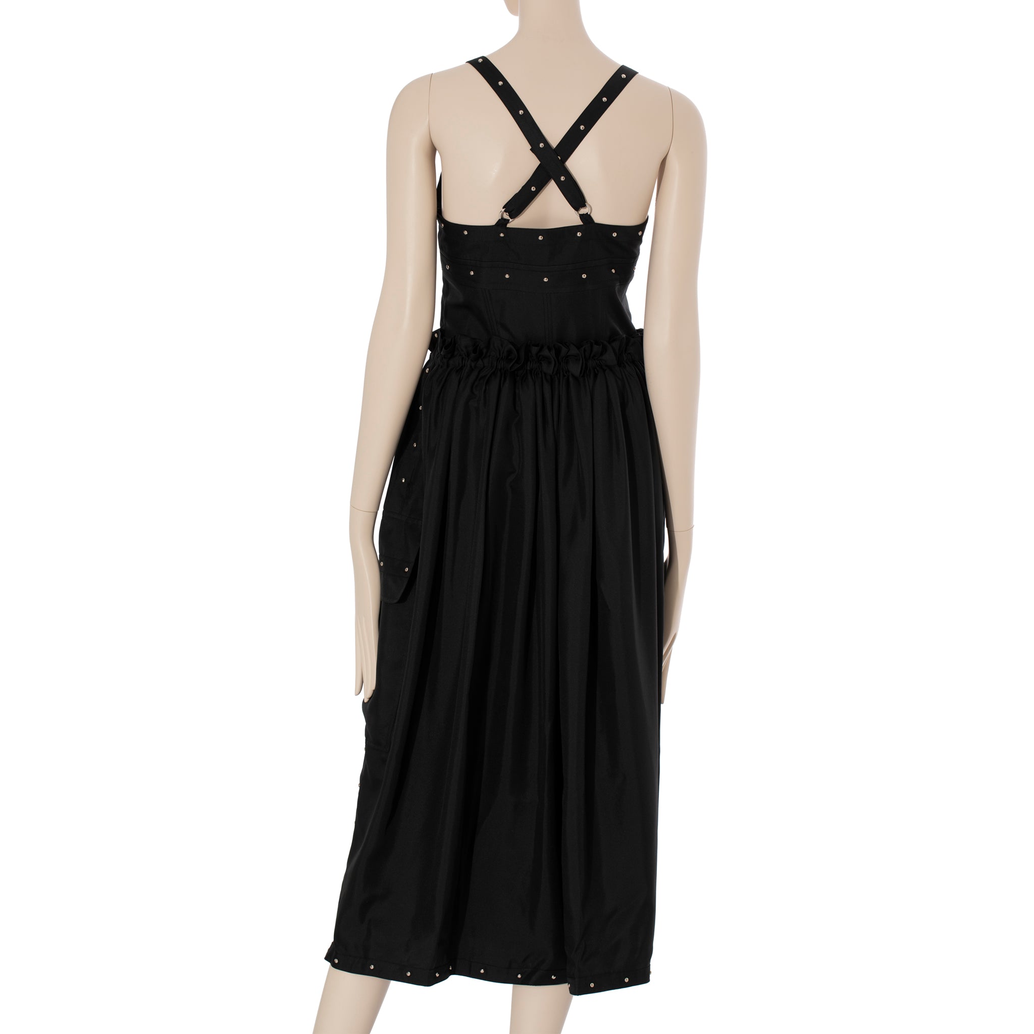 Hermes Bustier Dress Black Silk