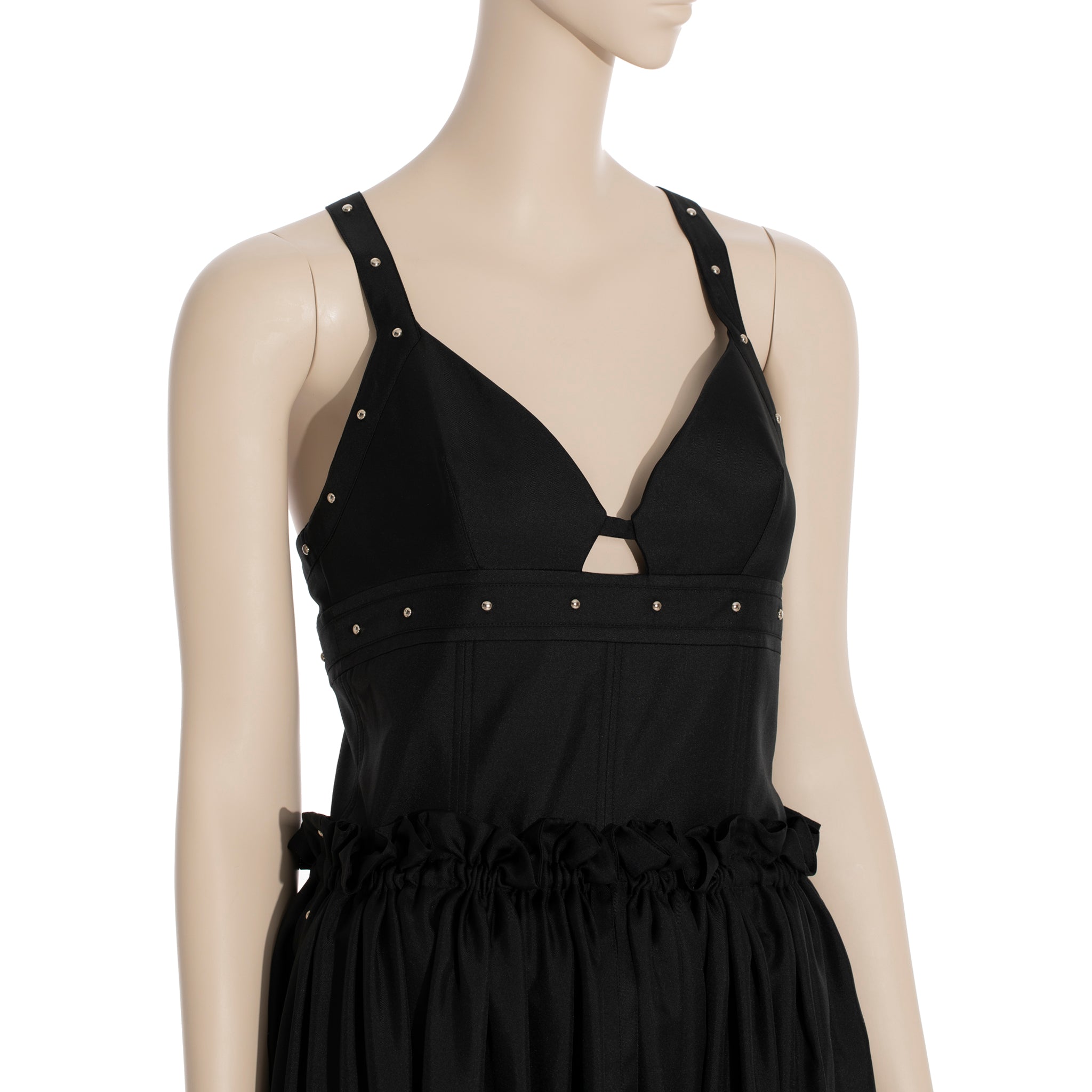 Hermes Bustier Dress Black Silk