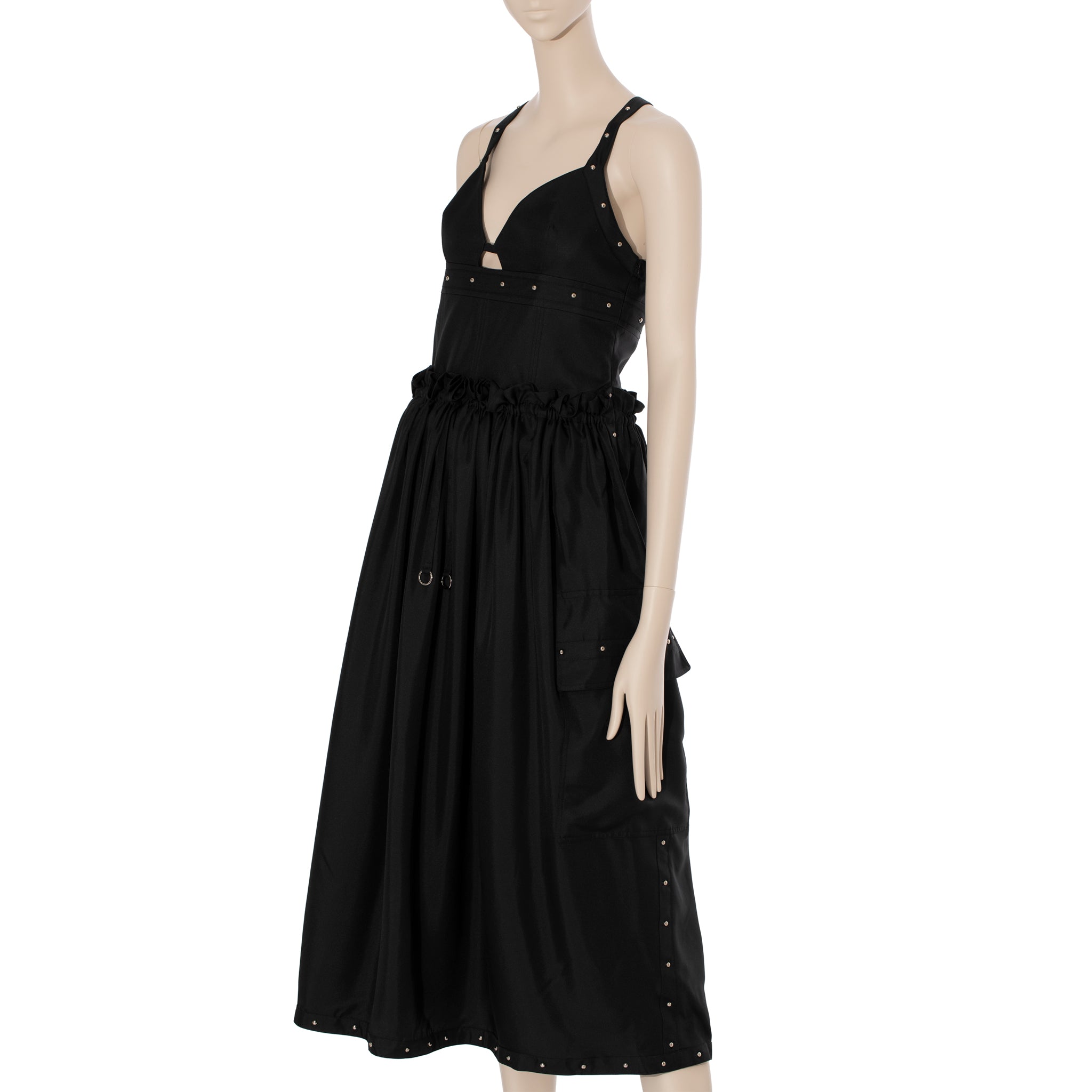 Hermes Bustier Dress Black Silk