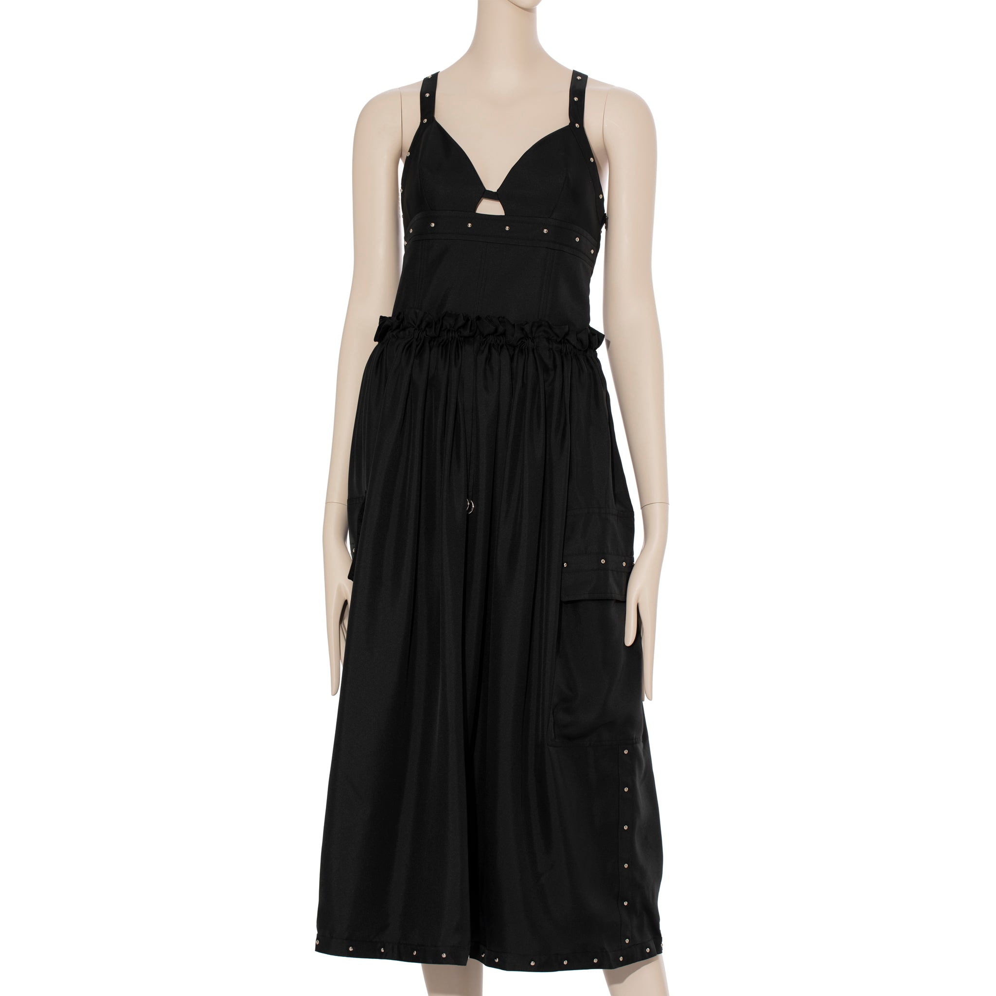 Hermes Bustier Dress Black Silk