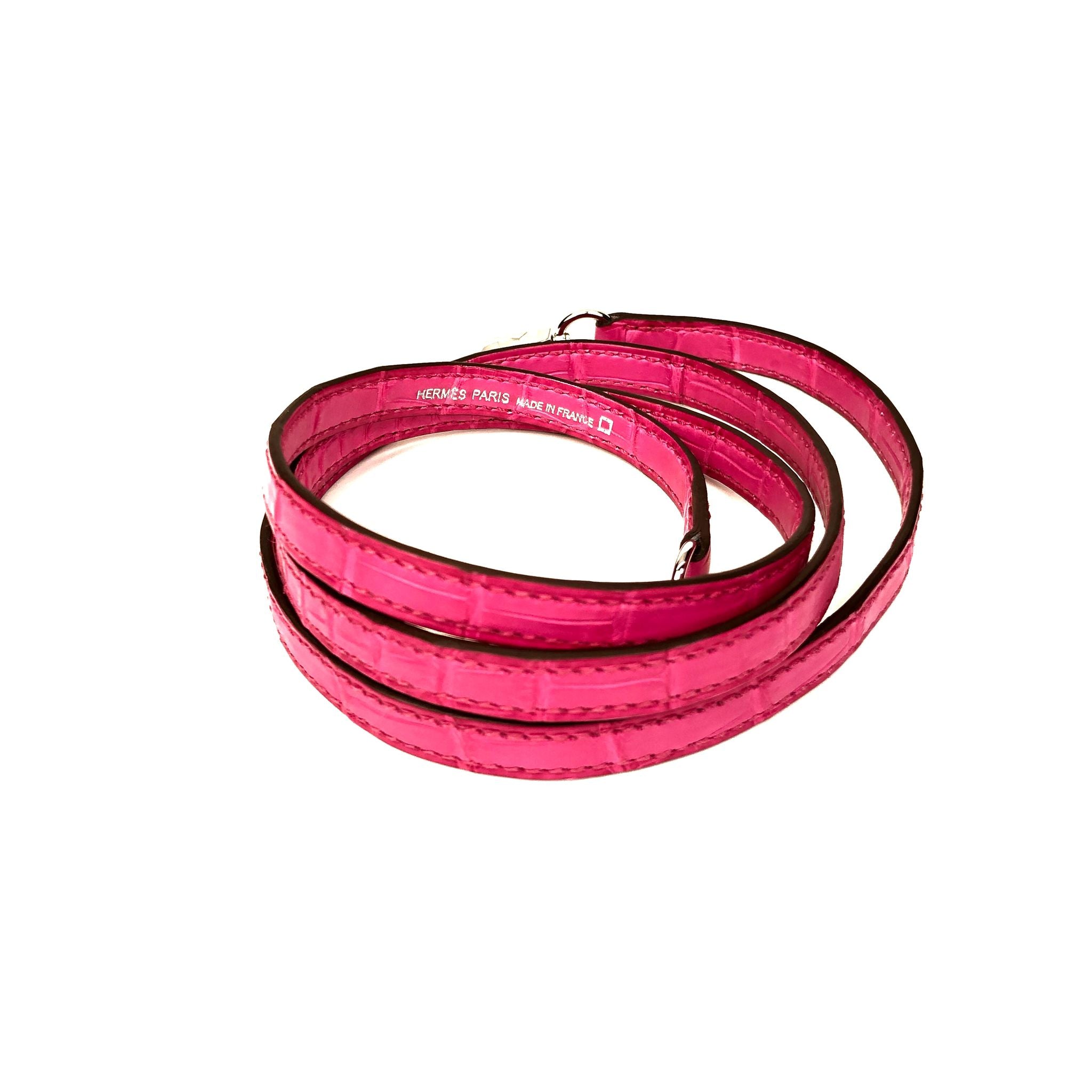 Hermes Mini Kelly II Rose Shocking Matte Alligator Palladium Hardware