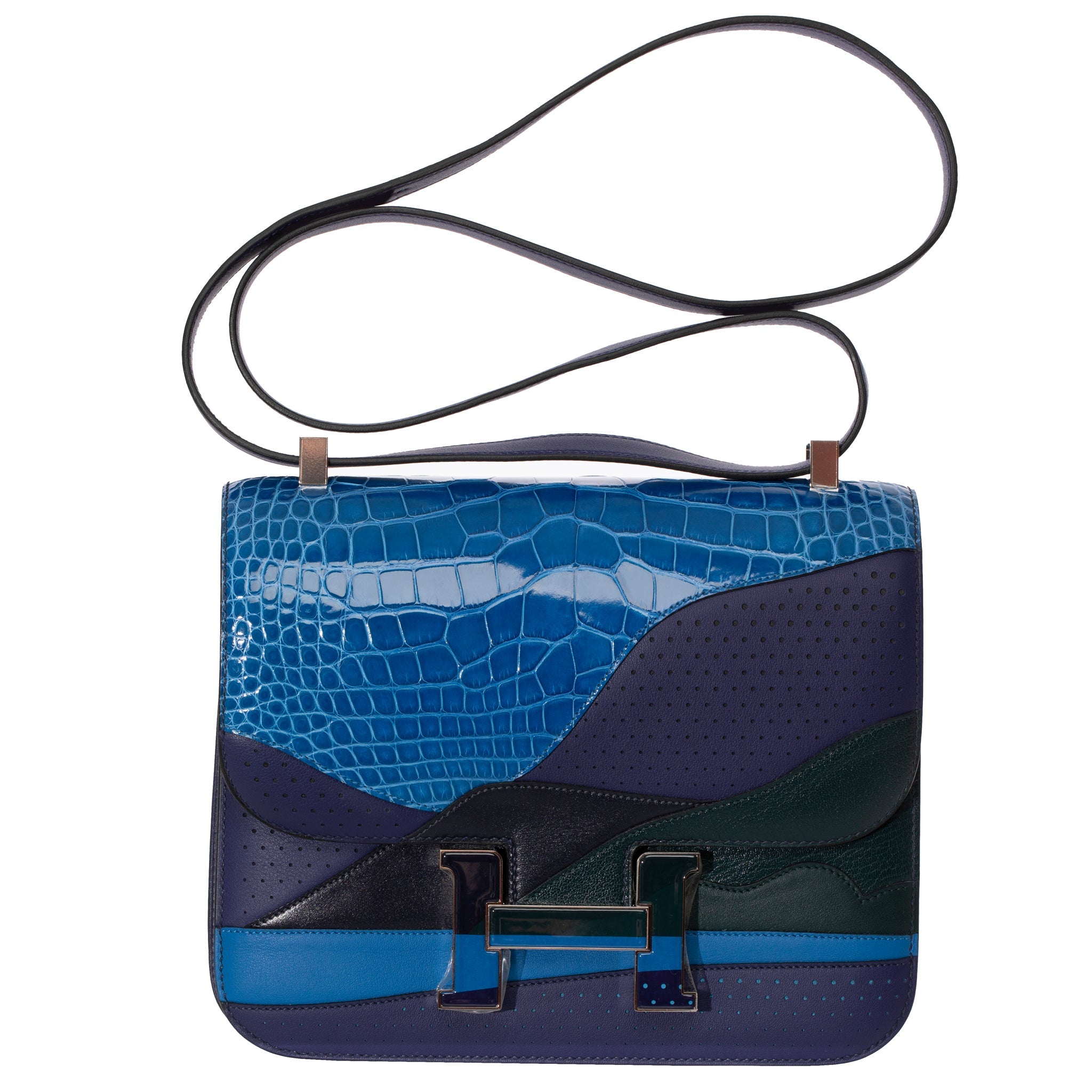Hermes Constance 24cm Limited Edition "Au Bout Du Monde" Palladium Hardware