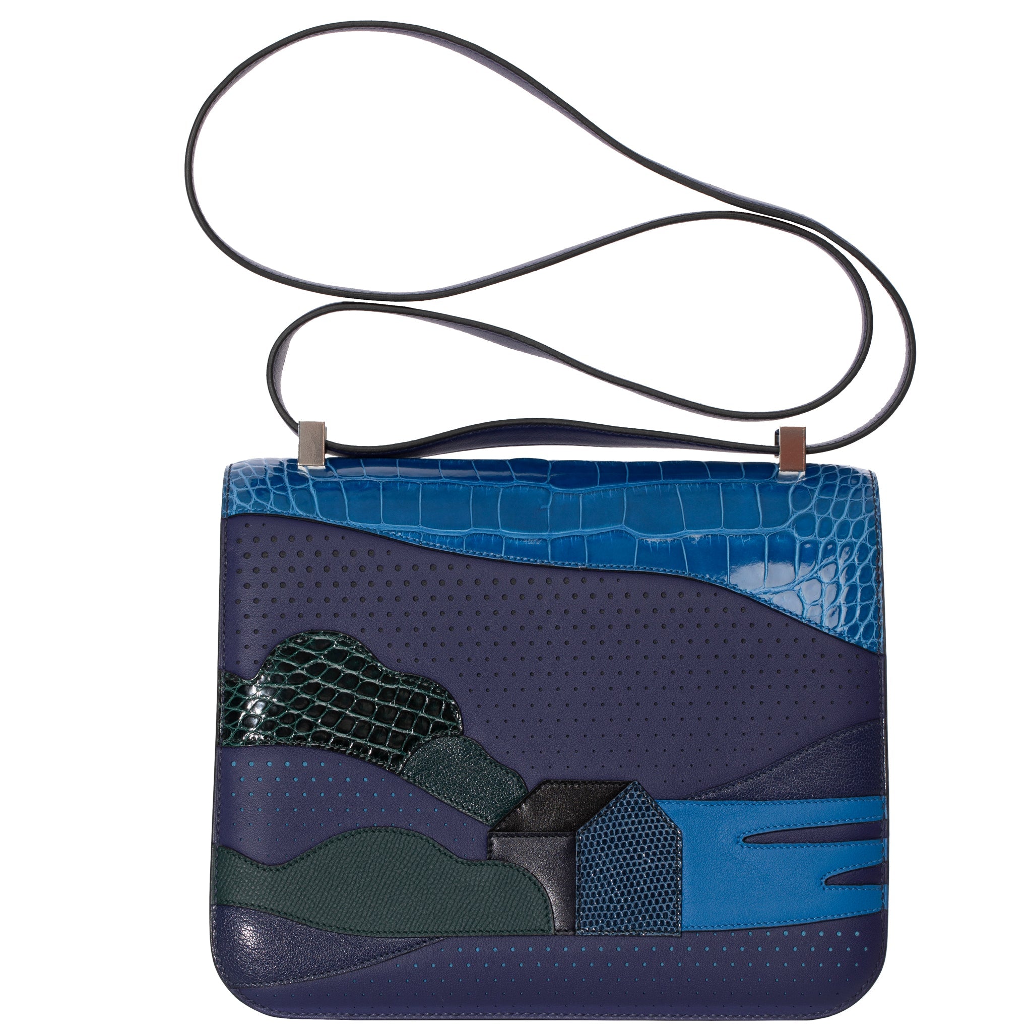 Hermes Constance 24cm Limited Edition "Au Bout Du Monde" Palladium Hardware