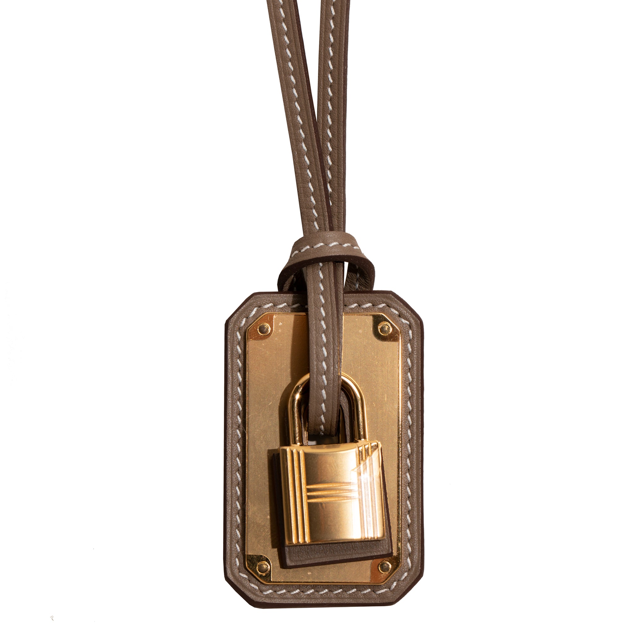 Hermes O'Kelly Pendant Necklace Etoupe