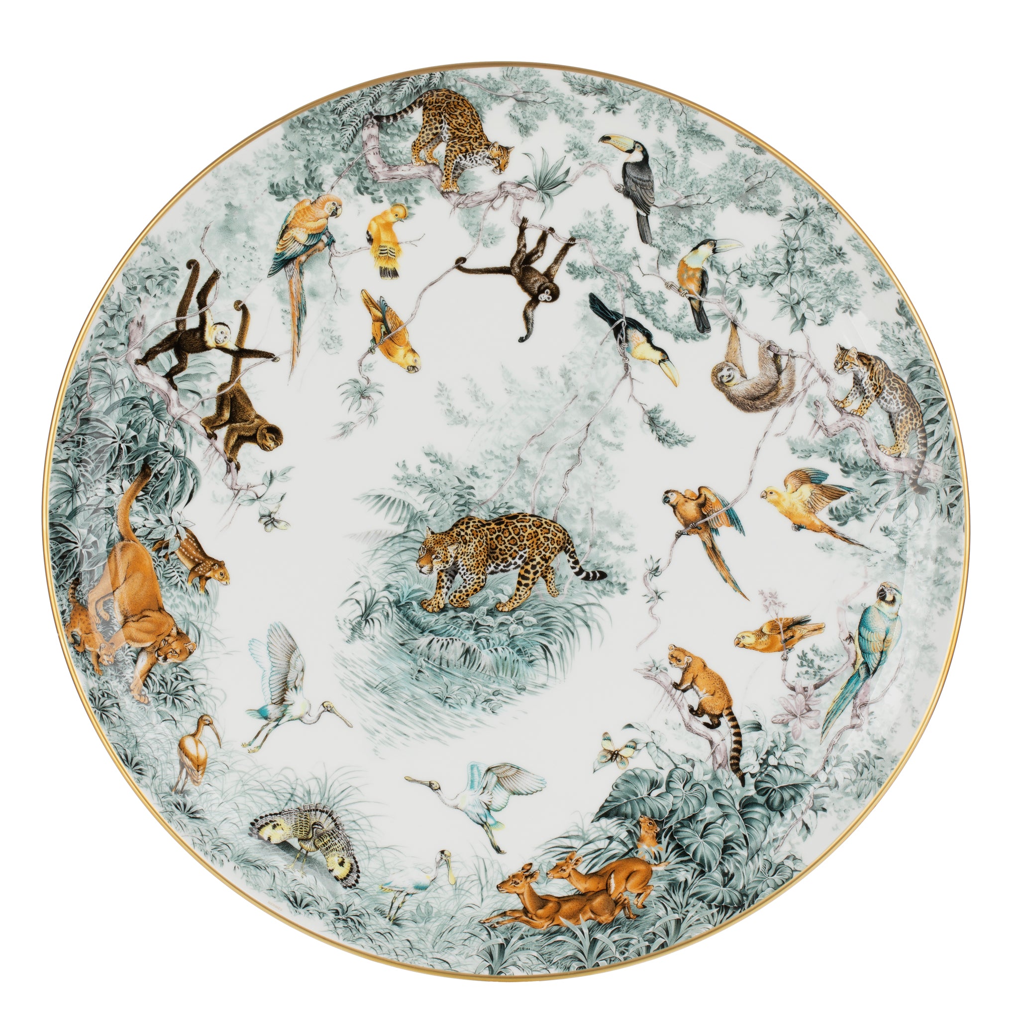 Hermes Carnets D'equateur Round Platter Large
