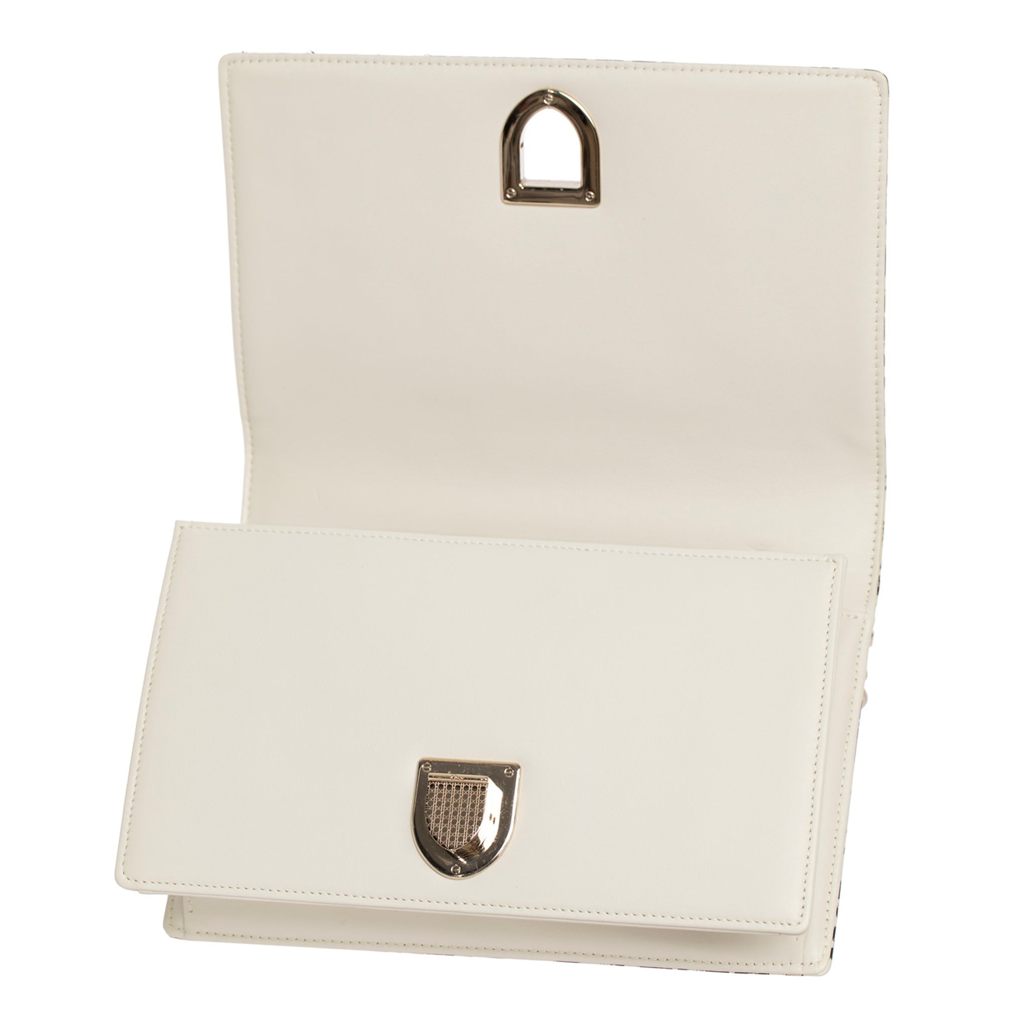 Christian Dior 2018 Embroidered & Bead-Embellished Diorama Shoulder Bag Gold Tone Hardware