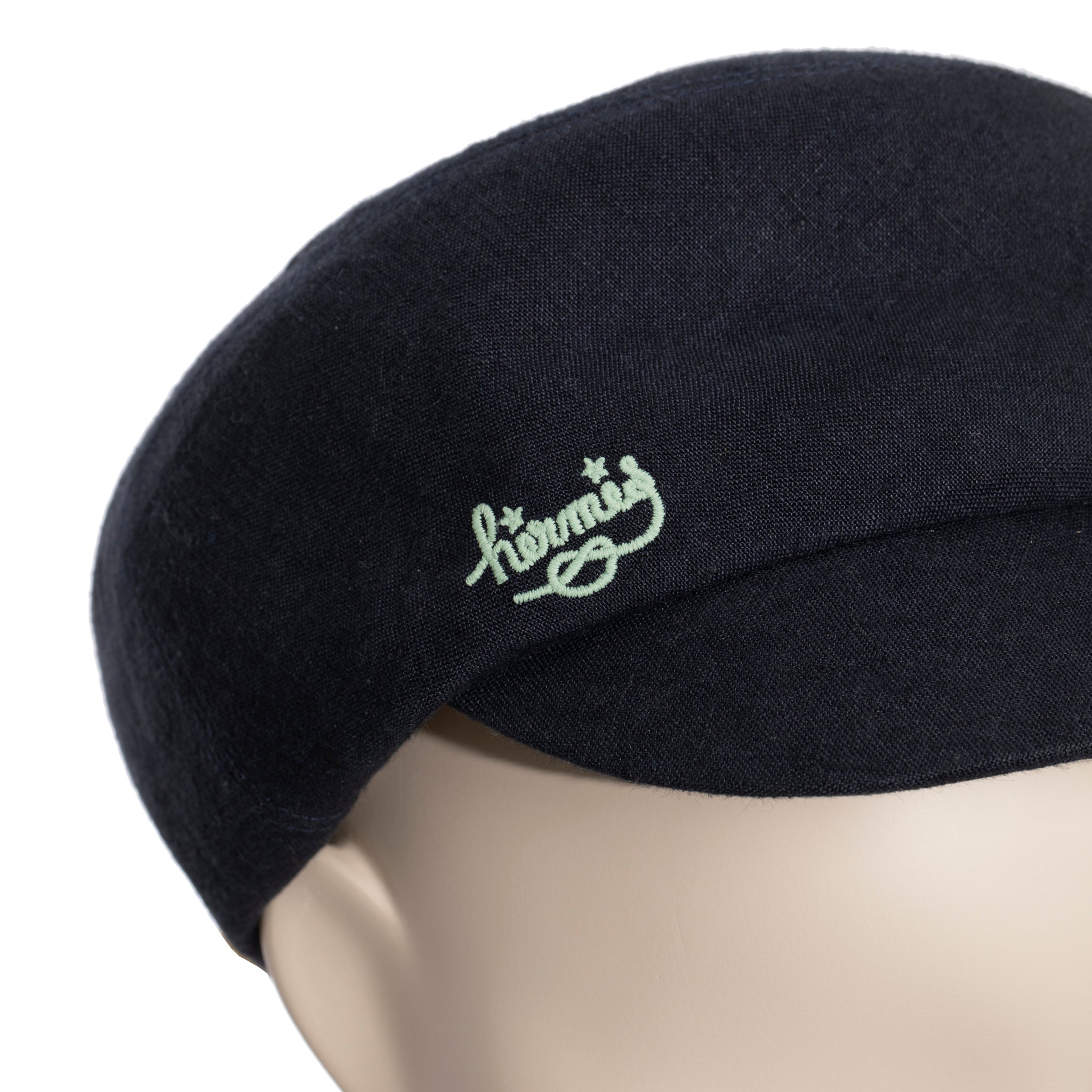 Hermes Beret Cap Blue Linen
