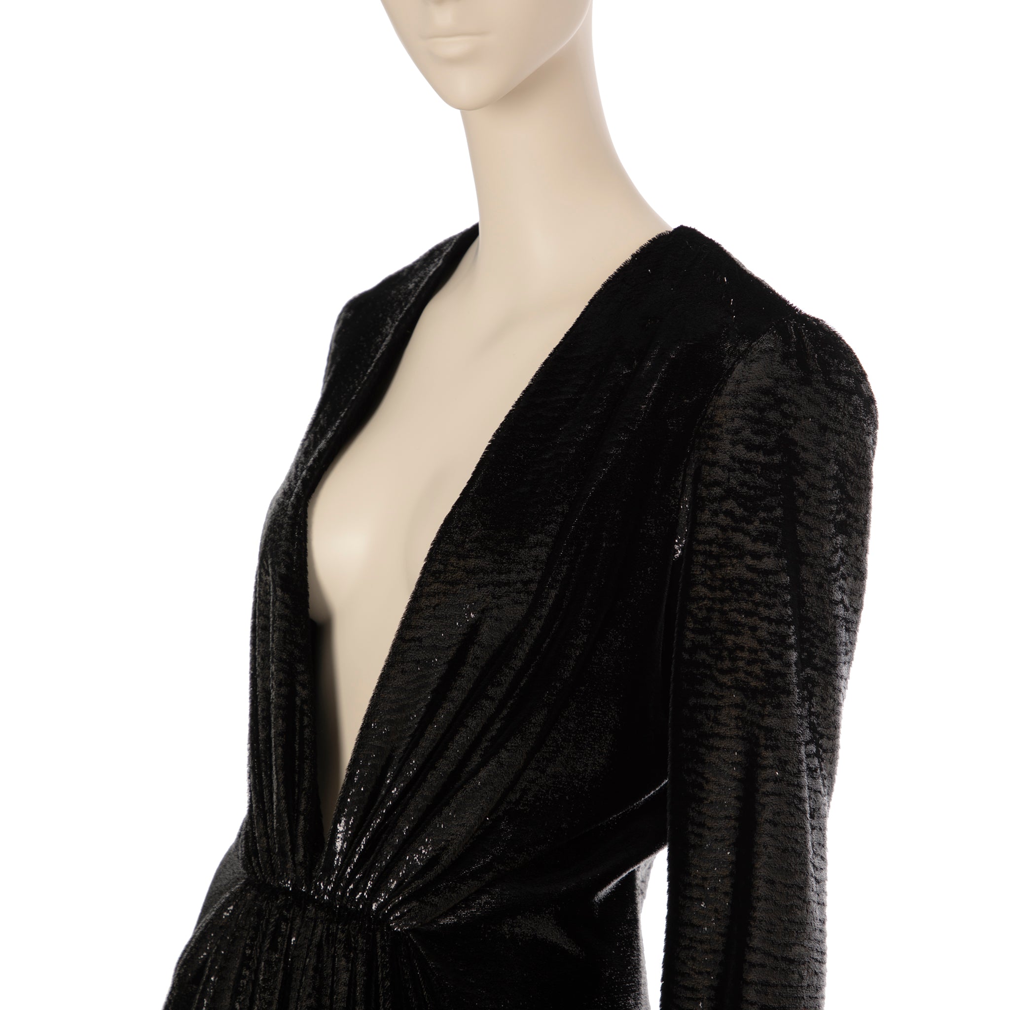 Saint Laurent Ankle Length Black Dress 36 FR