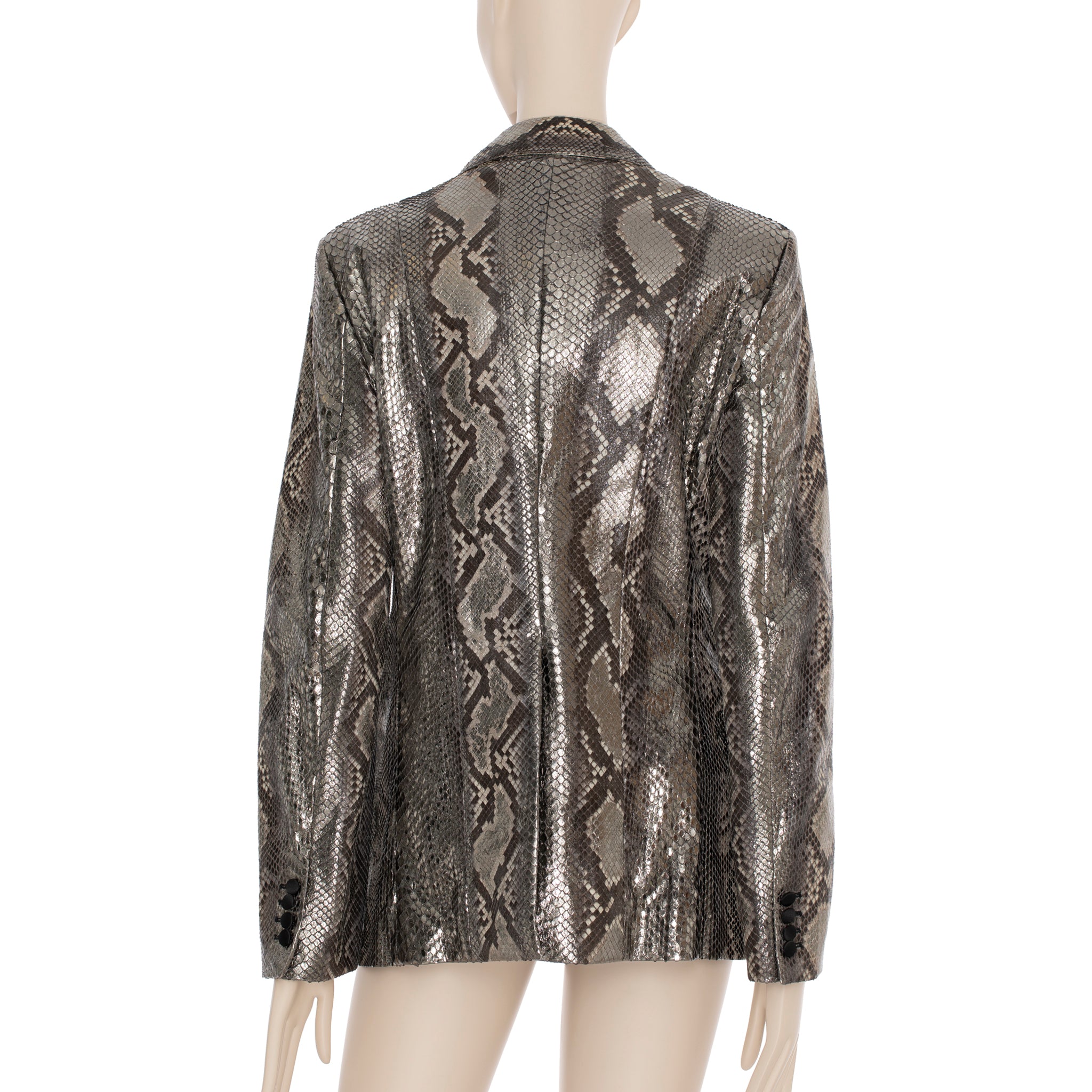 Yves Saint Laurent Metallic Python Blazer