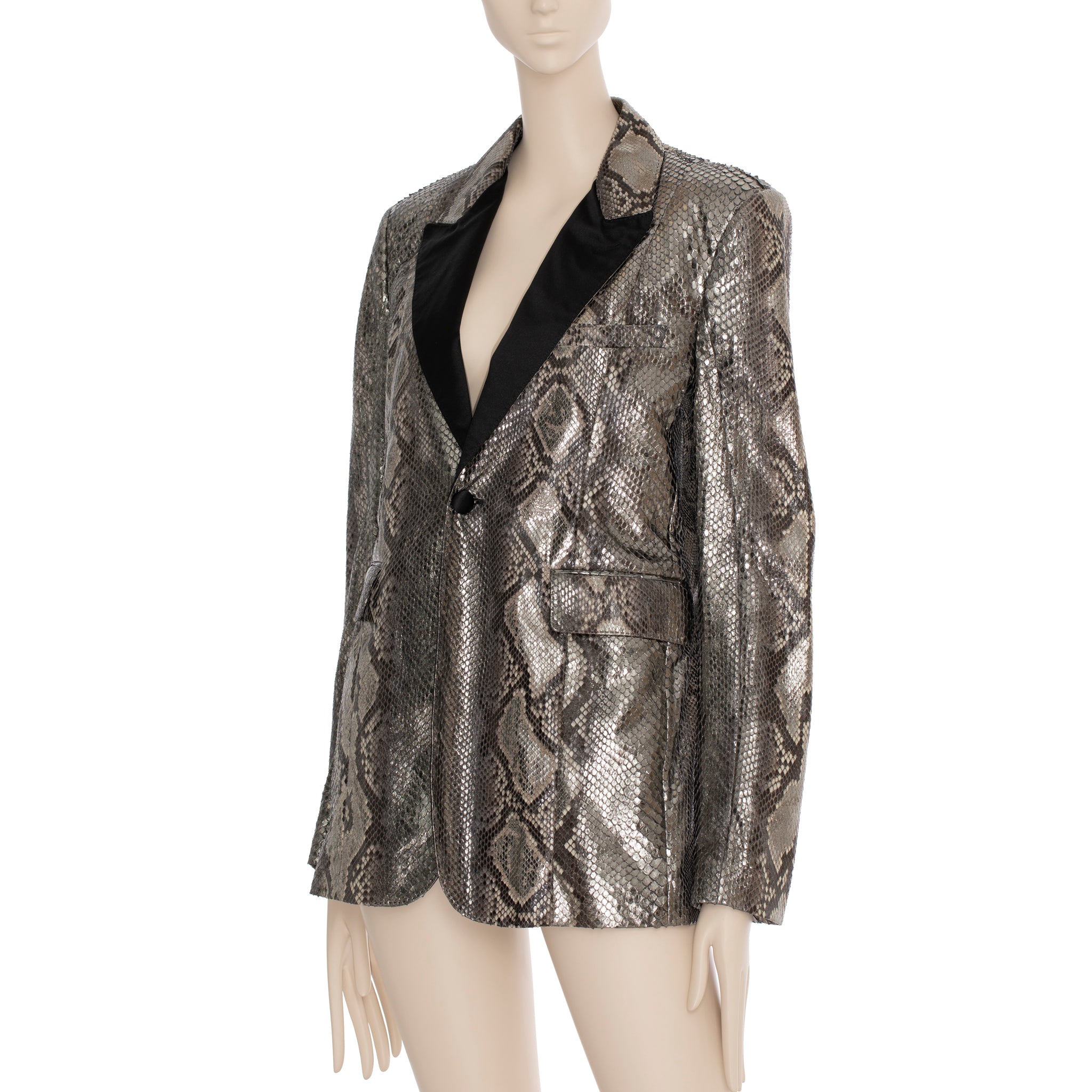 Yves Saint Laurent Metallic Python Blazer