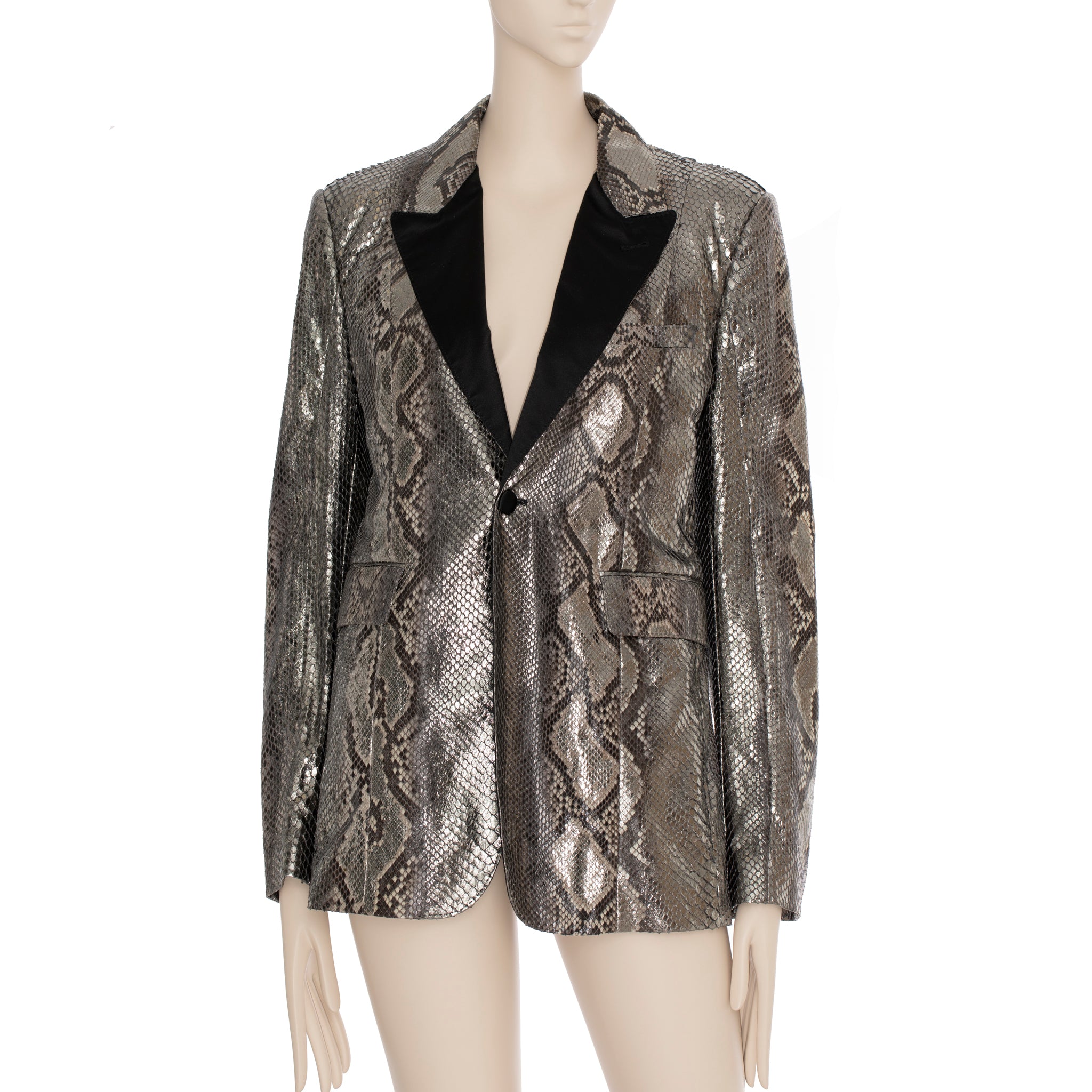 Yves Saint Laurent Metallic Python Blazer