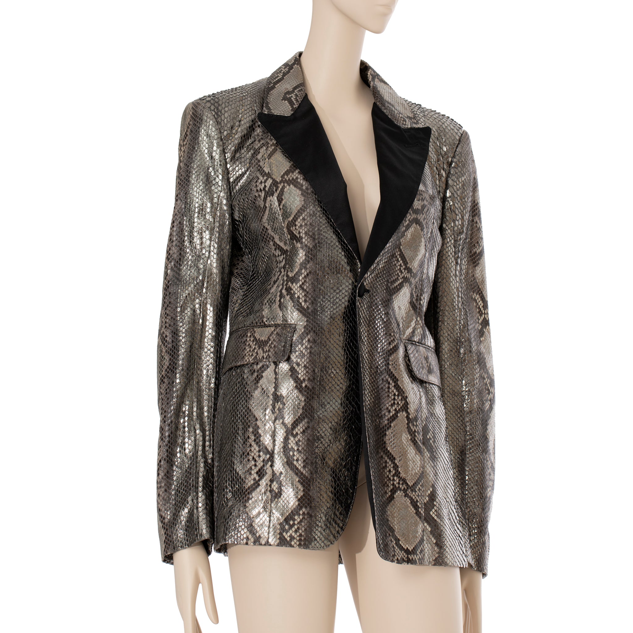 Yves Saint Laurent Metallic Python Blazer