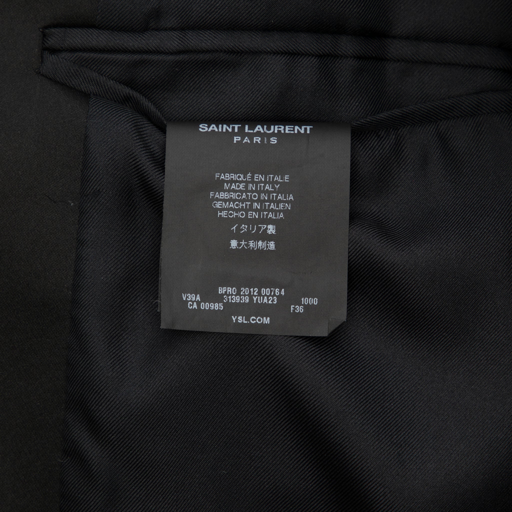 Yves Saint Laurent Evening Crop Jacket Black Sequin 36 FR